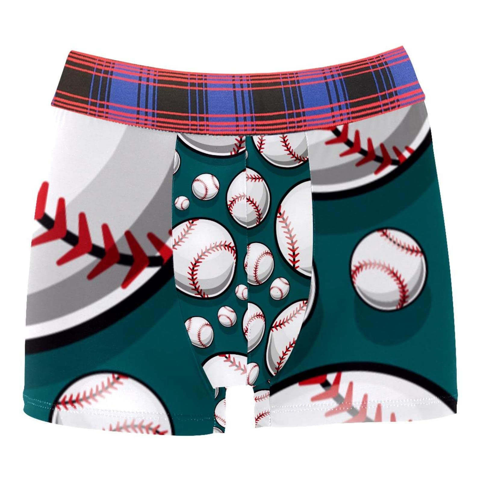 Baseball Softball Pattern Sports Personalized Men's Underwear Chafe Proof Pouch Boxer Brief