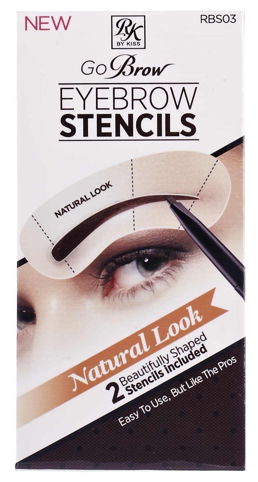 Kiss Go Brow Eyebrow Stencils Natural Look (6 Pieces)