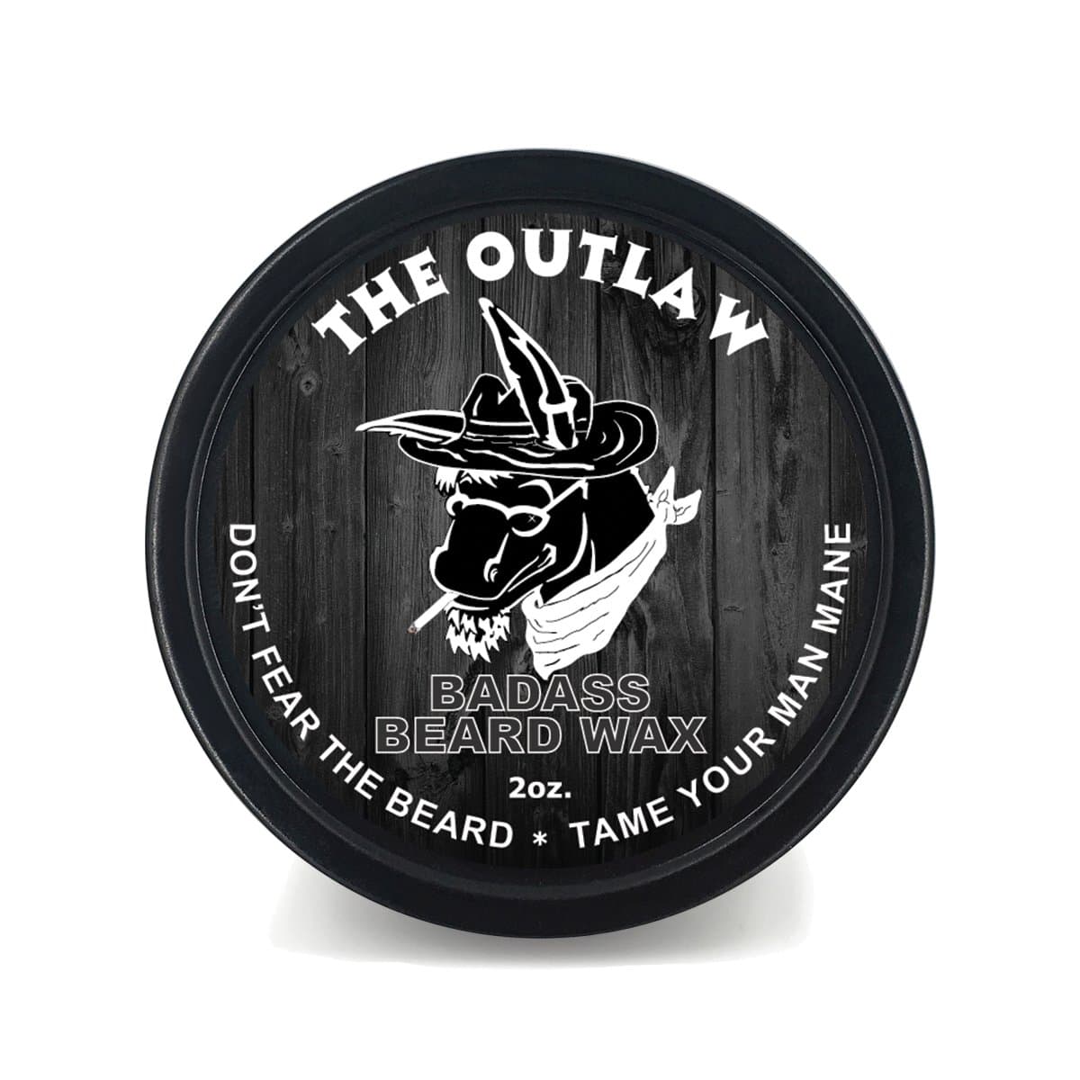 Badass Beard Care Beard Wax For Men - The Outlaw, 2 oz - Softens Beard Hair, Leaves Your Beard Looking and Feeling More Dense