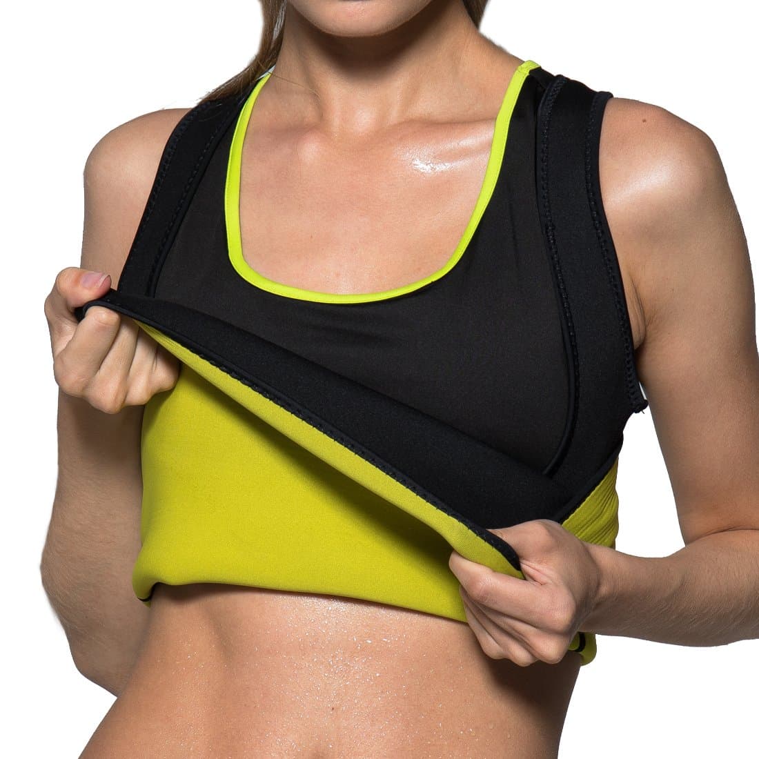 Hothot Women's Hot Sweat Slimming Vest Sauna Suit Waist Shaper Workout Body Shapers for Weight Loss No Zipper XL