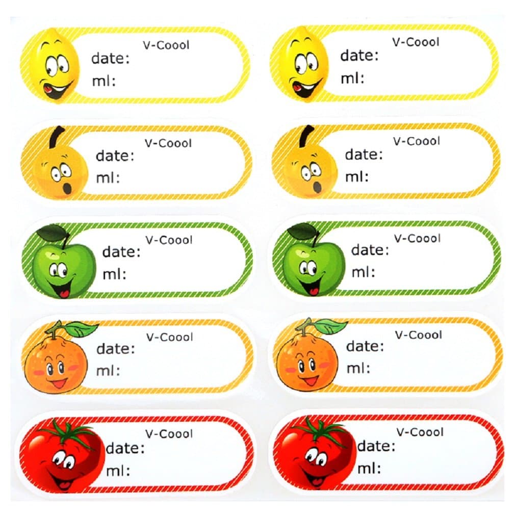 20 Sheets 200pcs Baby Bottle Labels Daycare Date Labels, Self-Laminating and Removable Labels Sticker for Bottle Jar Sippy Cup, Waterproof Write-On Name Date Labels for Daycare or Kitchen