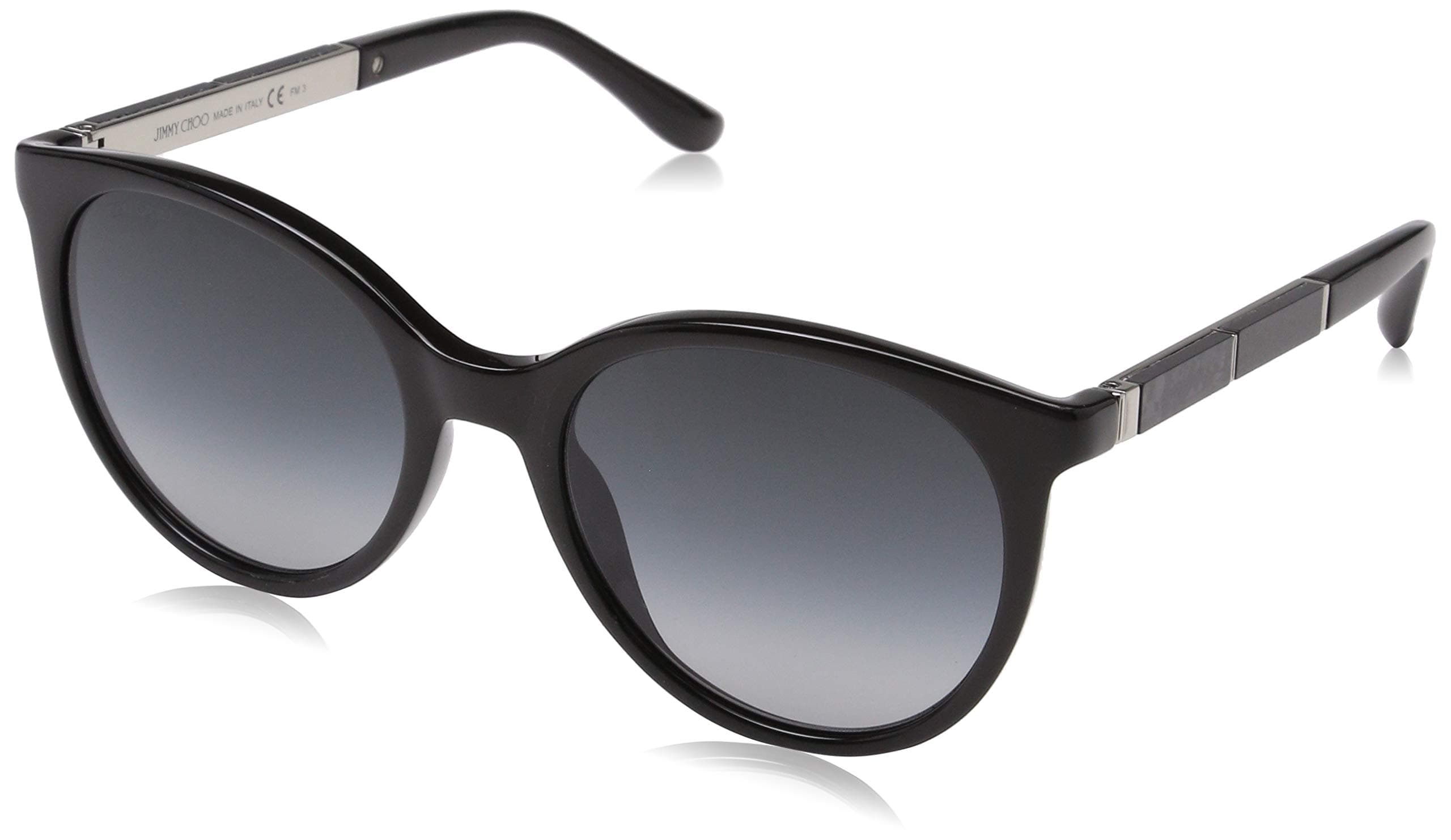 Jimmy Choo Erie/S 807 Black Erie/S Round Sunglasses Lens Category 2 Size 54mm