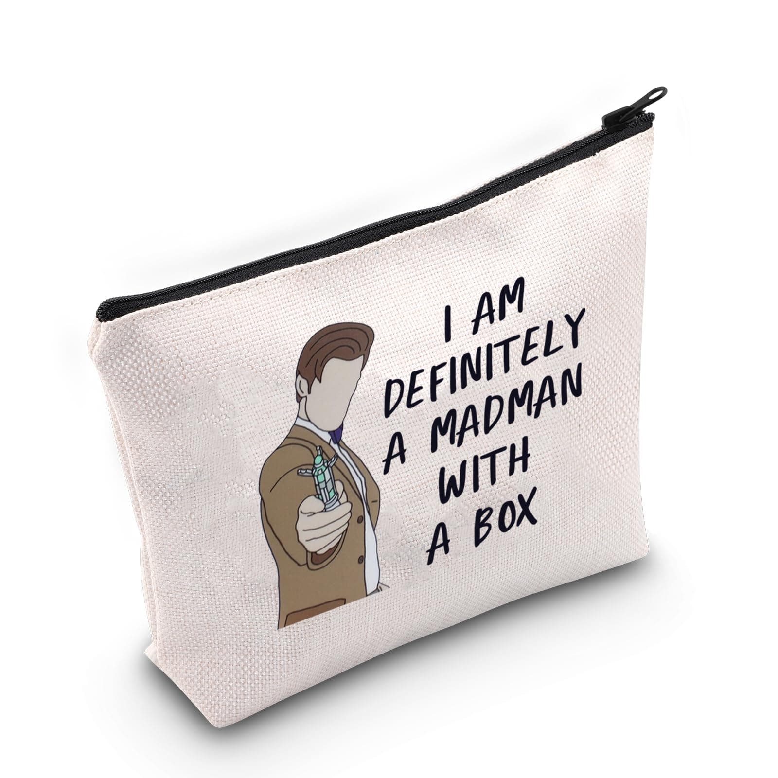 JNIAP Dr Merchandise The Eleventh Doctor Gift Matt Smith Fans Zipper Pouch Gift (DEFINITELY A MADMAN)