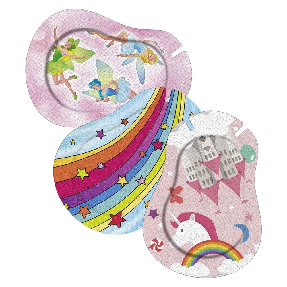 Bamboo for Girls, Adhesive Eye Patches, 30/Pack, Medium Size - Fairies, Rainbow Stars, Fantasy