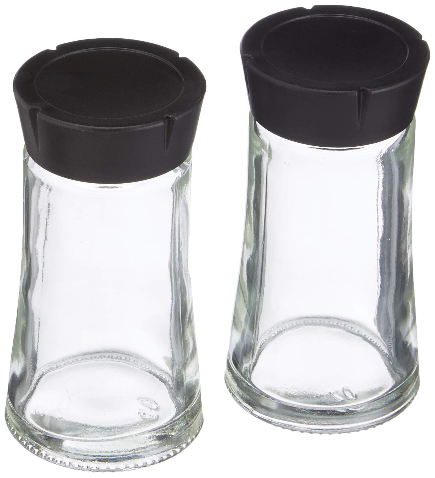 Cilio 0000613346 Bari Glass Spice Jars – Set of 2 Clear Glass 2 Units