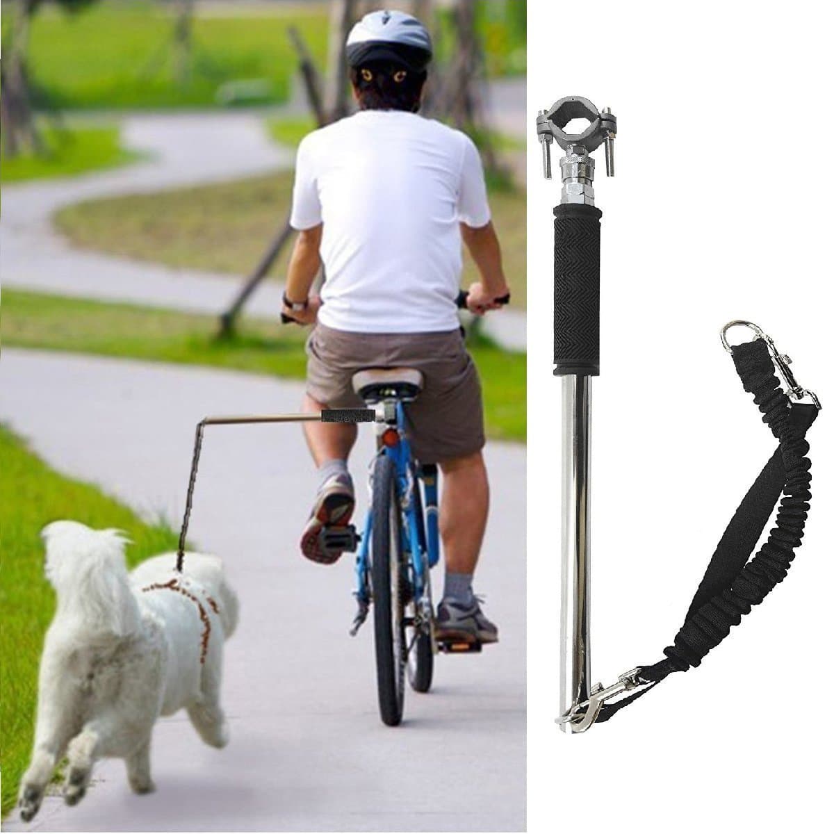 Dog Bicycle Exerciser Leash,Hands Free Dog Leash,Stainless Steel