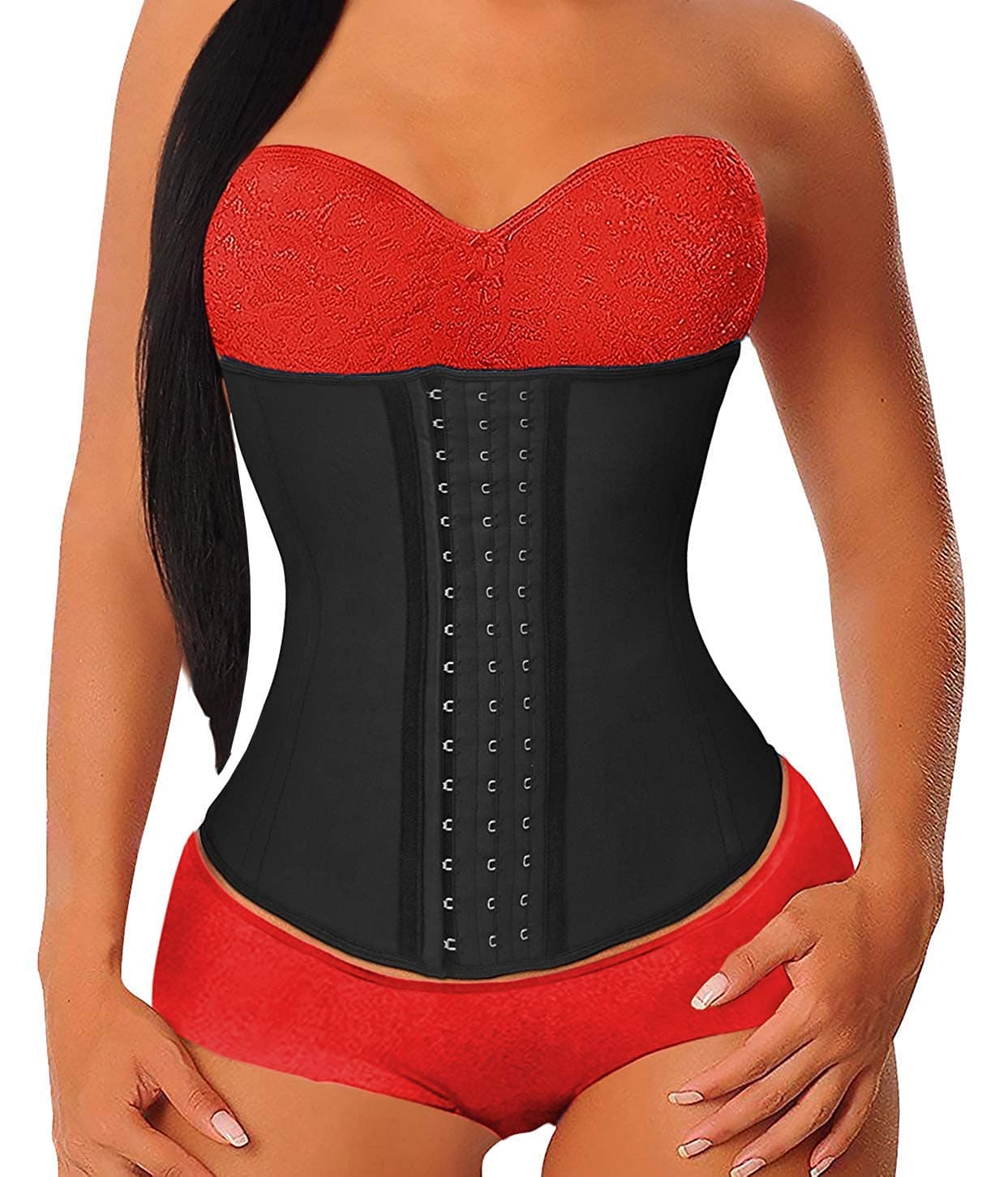 Women's Underbust Latex Sport Girdle Waist Trainer Corsets Hourglass Body Shaper