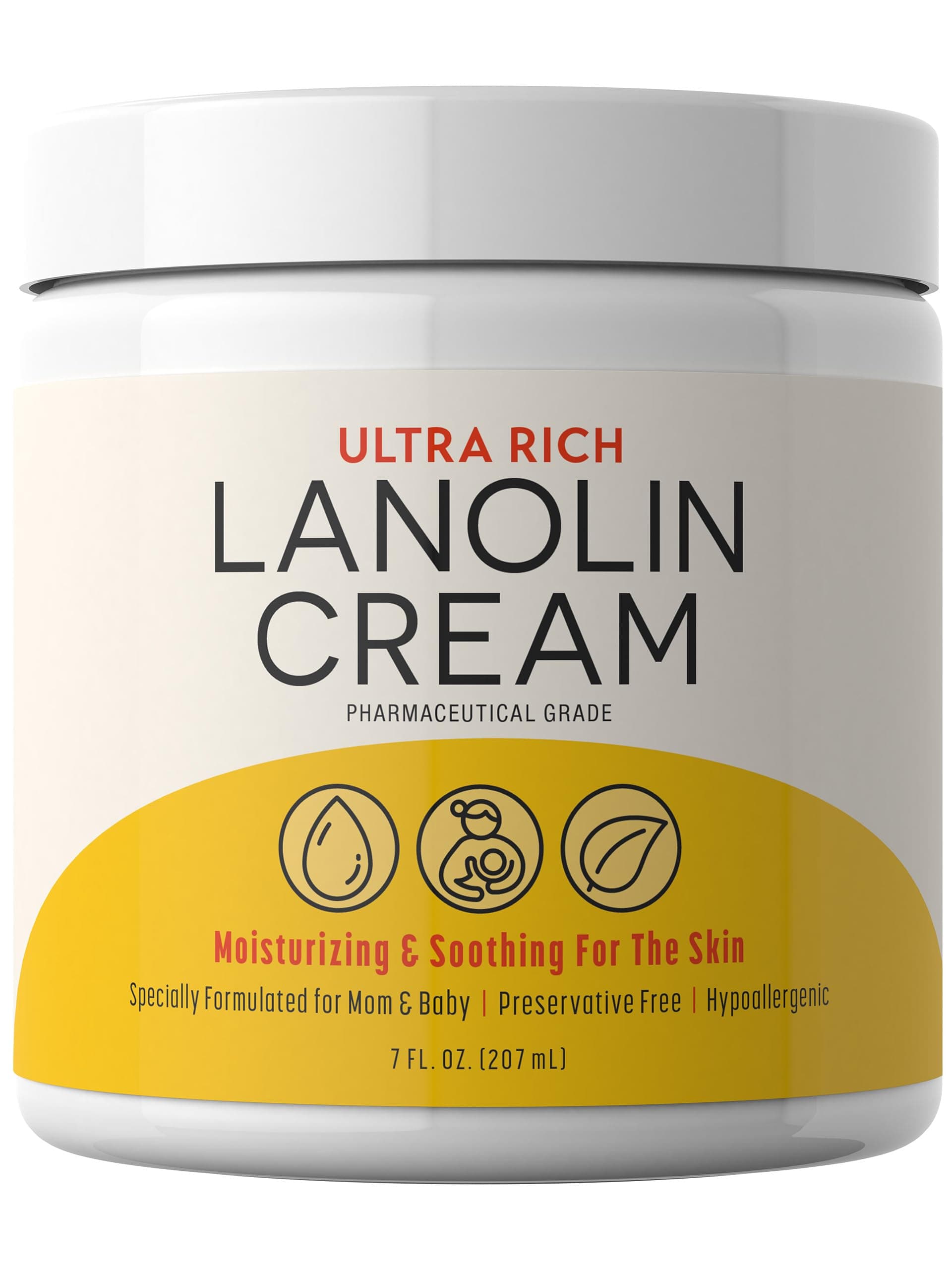 Sundance Lanolin Cream | 7 Fluid Ounces | Ultra Rich Pharmaceutical Grade | Hypoallergenic Supplement