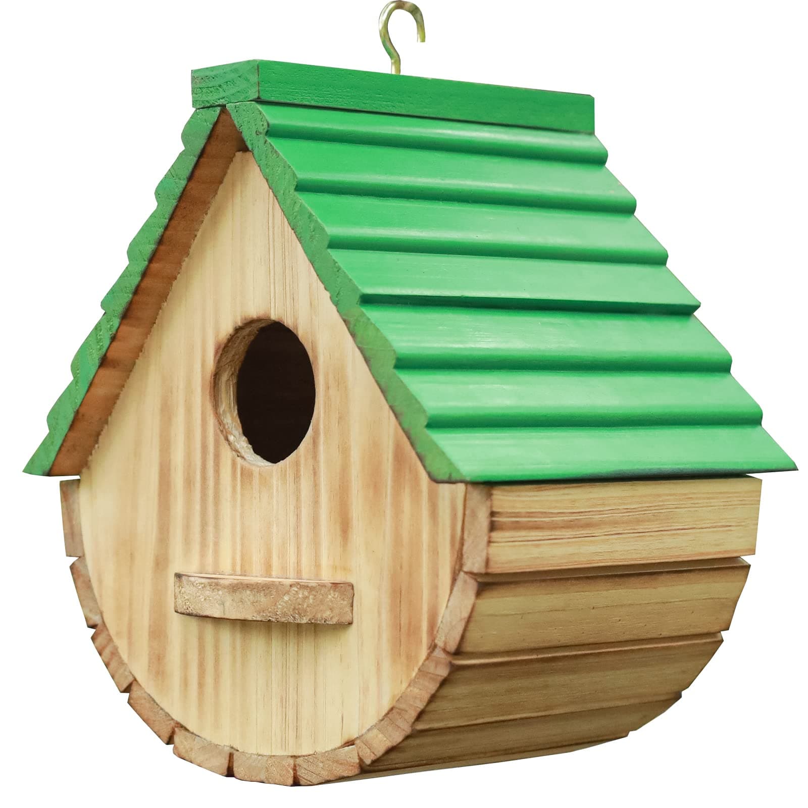 STARSWR Bird House,Outdoor Birdhouse, Wooden Bird Houses for Outside Clearance Bluebird Finch Cardinals Hanging Birdhouse Garden Viewing