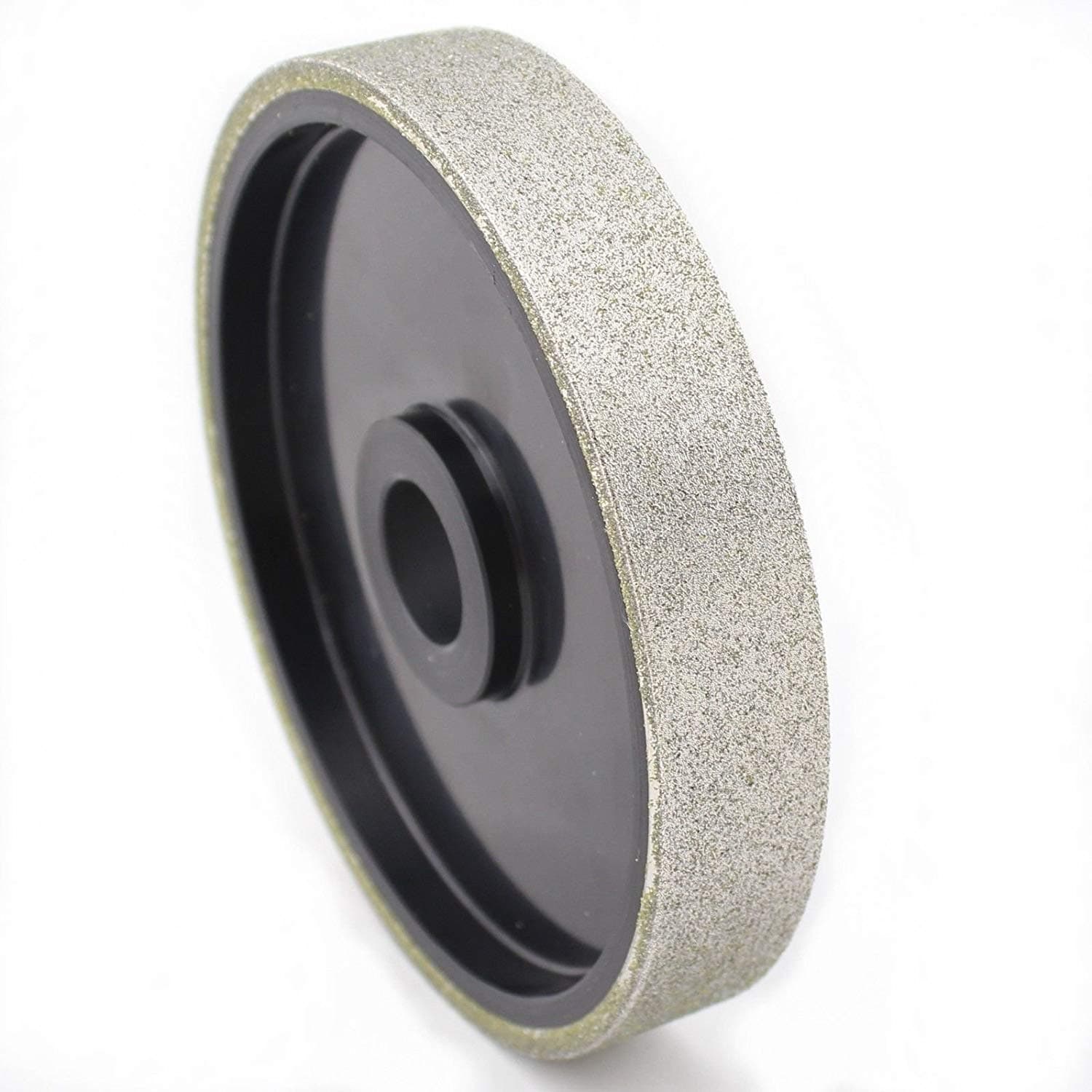 Drilax 6 Inch 60 Grit Diamond Cabbing Grinding Wheel | 1" Width, 1" Arbor (Reducers Incl.) | for Aggressive Shaping, Rough Cabochons, Fast Material Removal