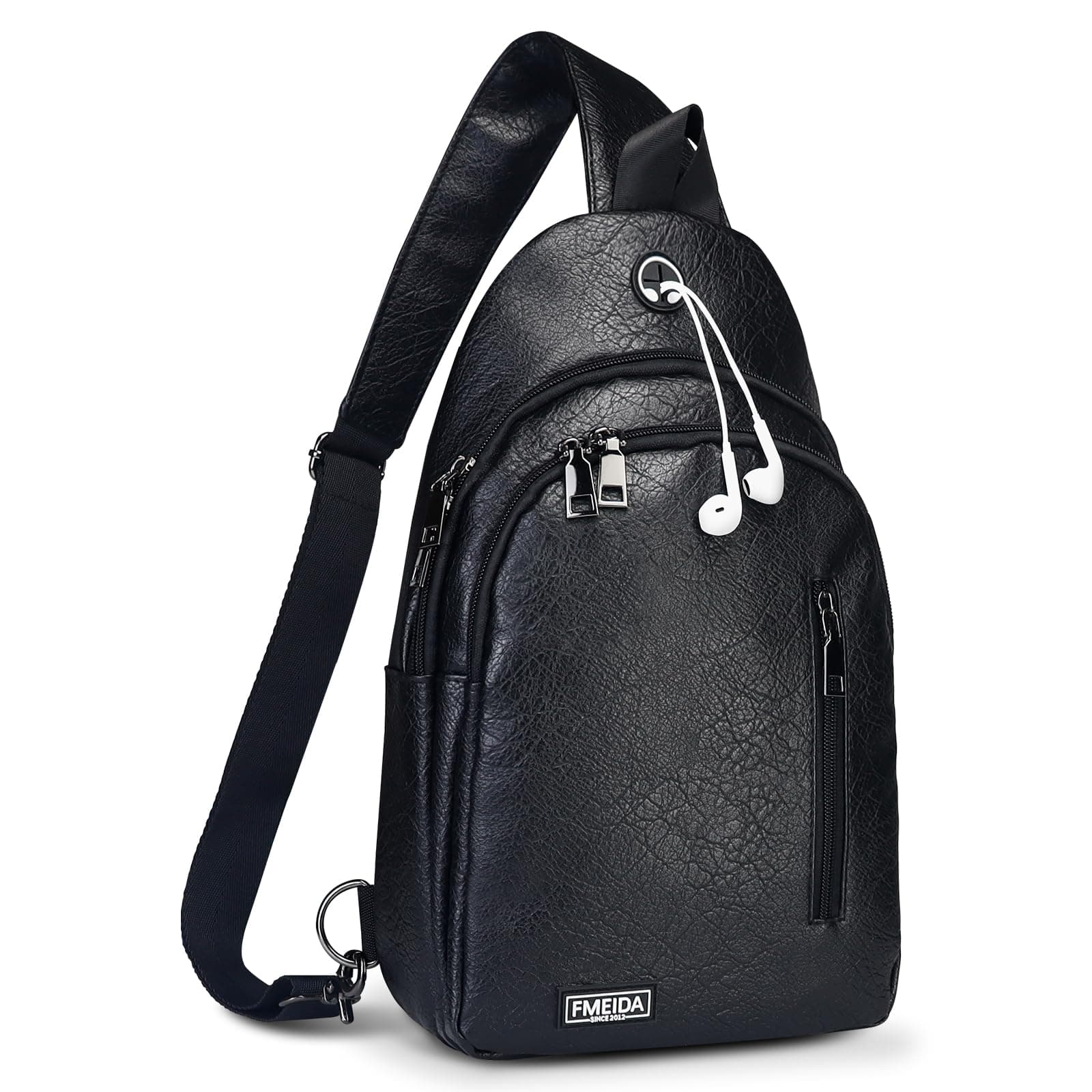 FmeidaSling Bag for Women, Anti-Theft Crossbody Bag for Women, Sling Backpack Casual Daypack with Convertible Strap - Black