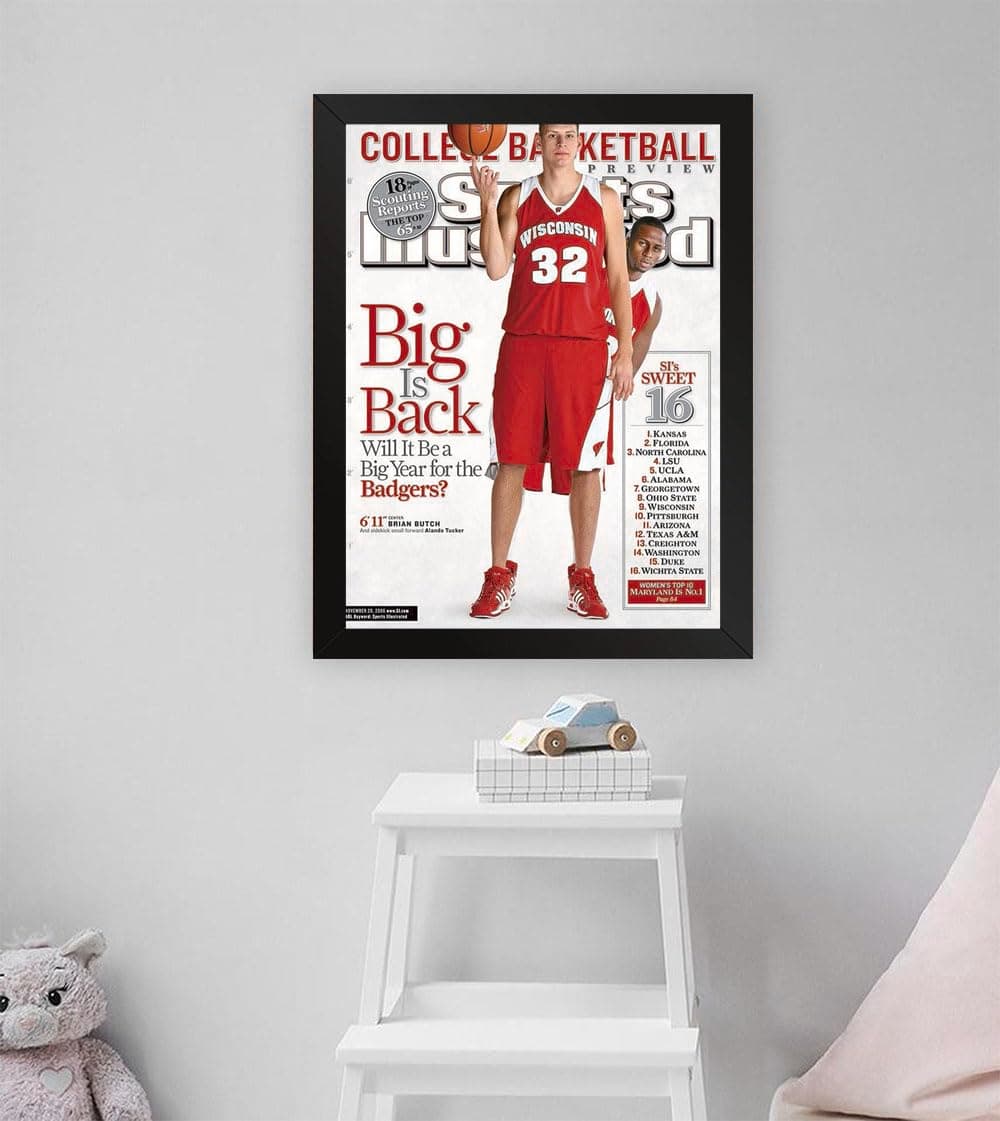 GADGETS WRAP Printed Photo Frame Matte Painting for Home Office Studio Living Room Decoration (11x17inch Black Framed) - Wisconsin Brian Butch And Alando