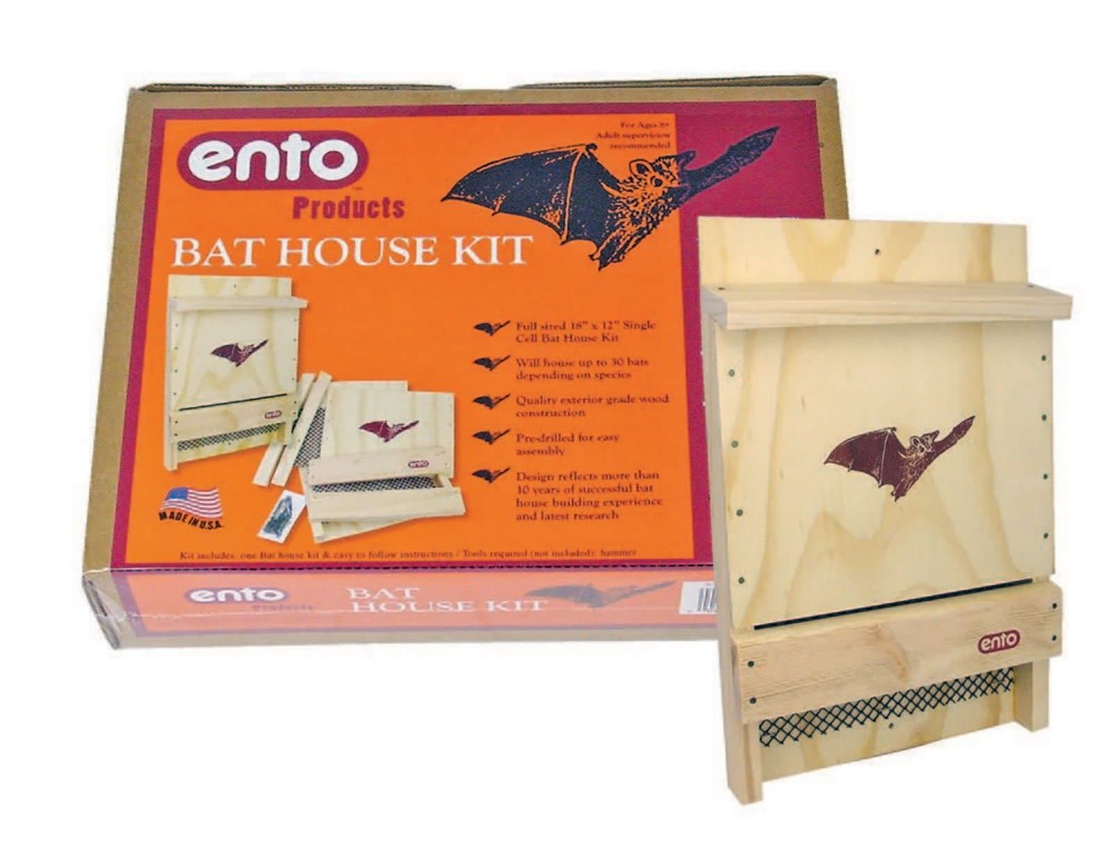 Ento Wood Bat House Kit - Houses up to 30 Bats