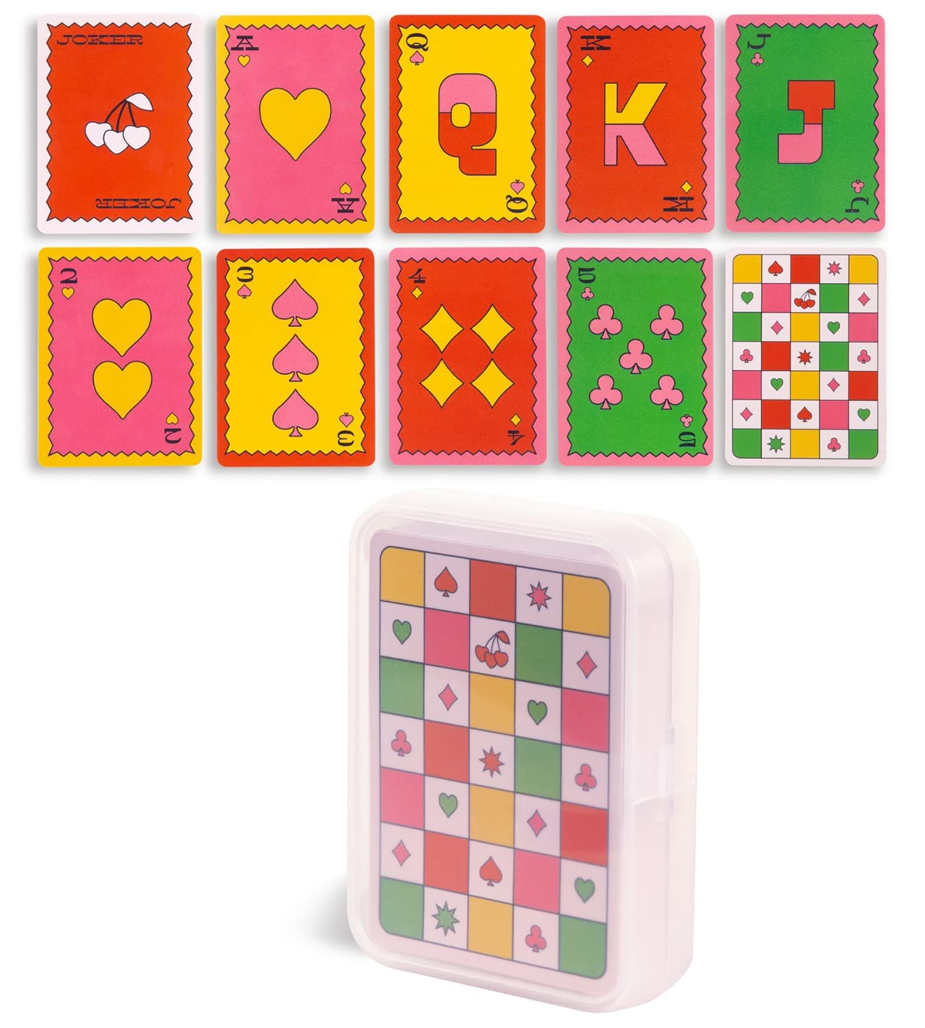 ban.do Game On! Waterproof Playing Cards, Standard 52 Deck of Cards, Plastic Cards with Storage Case