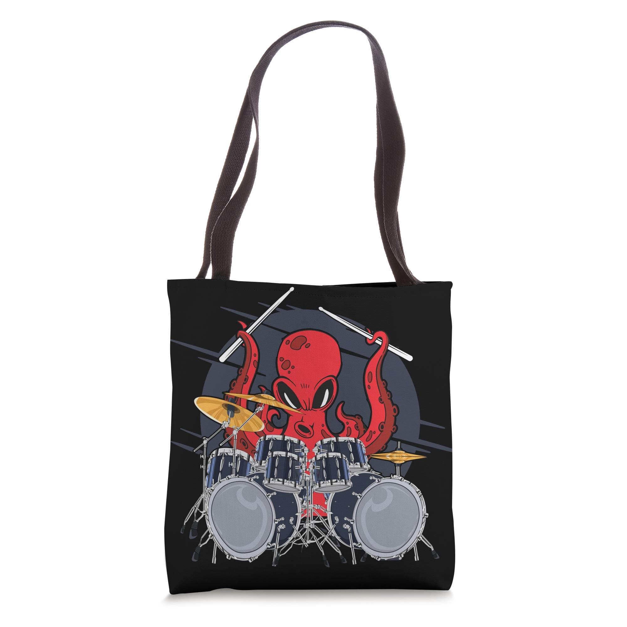 Octopus Drummer Kraken Musical Instrument Musician Drums Tote Bag