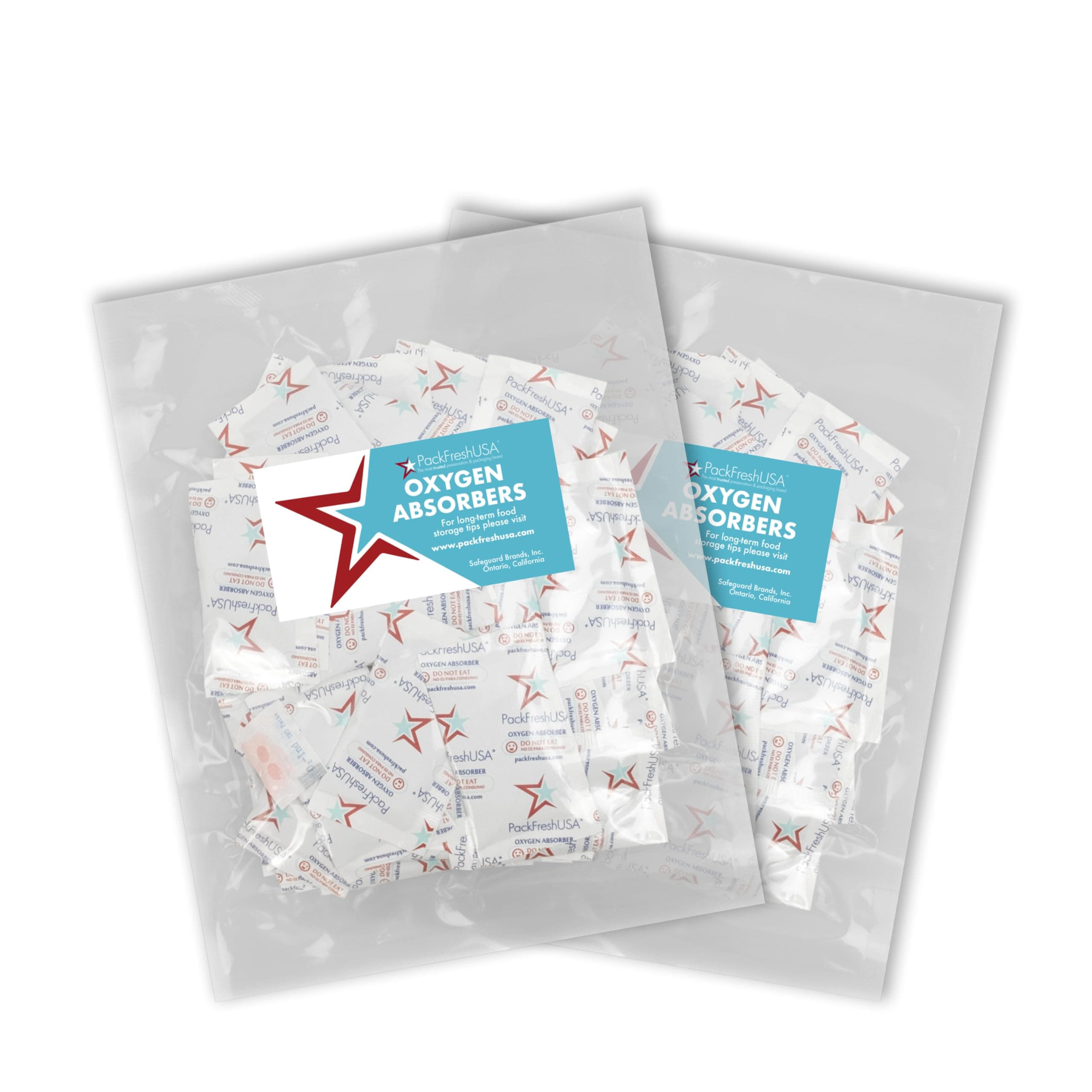 300cc Oxygen Absorber Packs - Food Grade - Food Preservation - Long-Term Storage Guide Included - 100 Pack