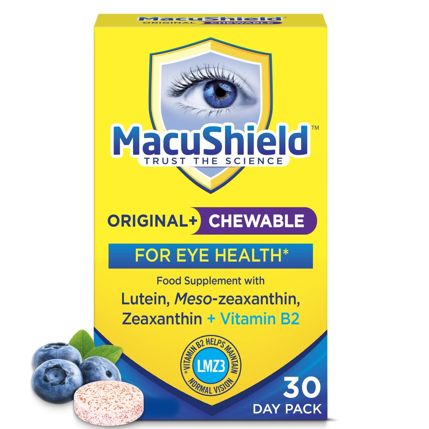 MacuShield Original Chewable, 30 Tablets, 30 g