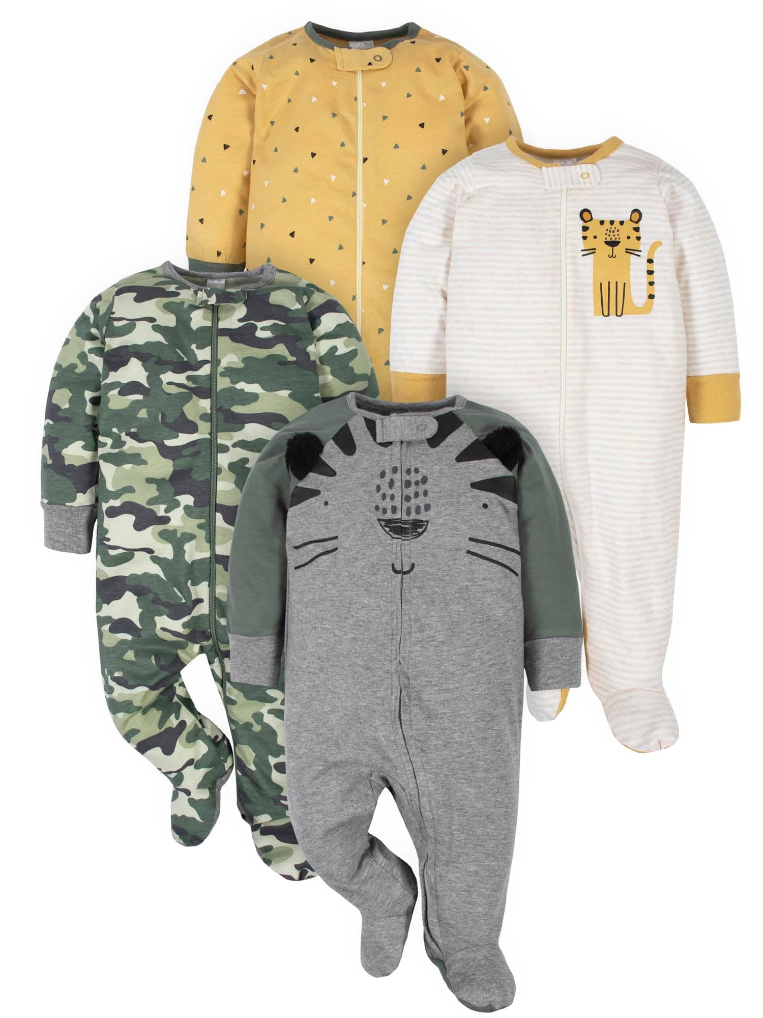 baby-boys 4 Pack Sleep 'N Play Footie