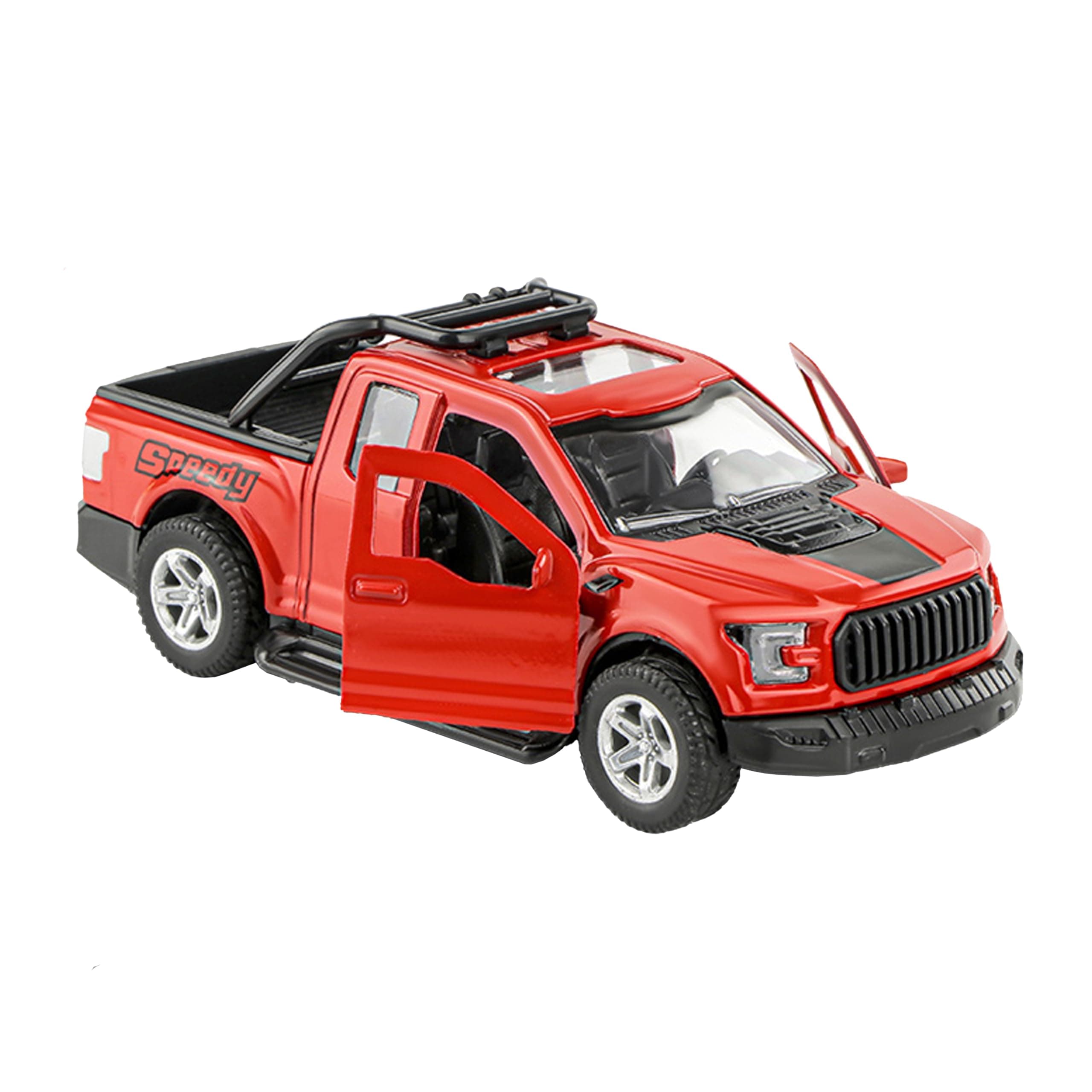 Toy Pickup Truck - 1:32, Pickup Truck Toy | Pick Up Truck Toys For Boys | Toy Pickup Trucks For Kids | Diecast Cars And Trucks | Pick Up Truck Toy For Toddler | Truck Toys For 3+ Year Old Boys (Red)