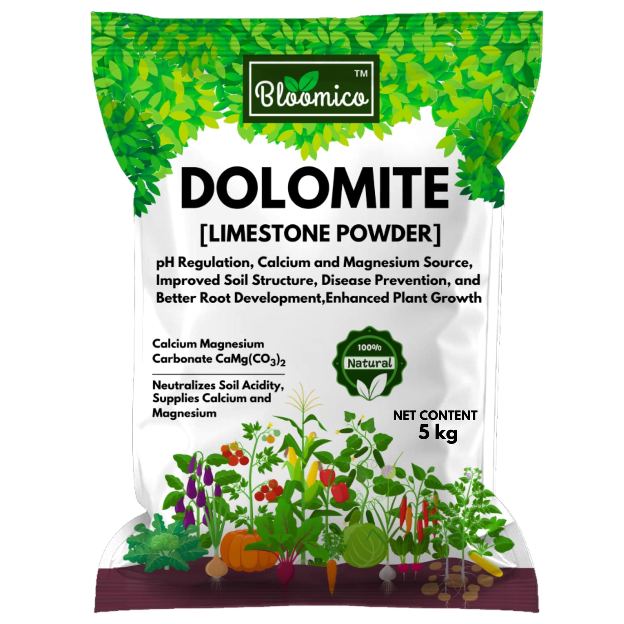 Dolomite Powder for Plants - (Limestone Powder) 250gm | Natural Calcium & Magnesium Carbonate for Soil Health & pH Balancing | Ideal for Home Garden and Indoor & Outdoor Plants - (250gm)