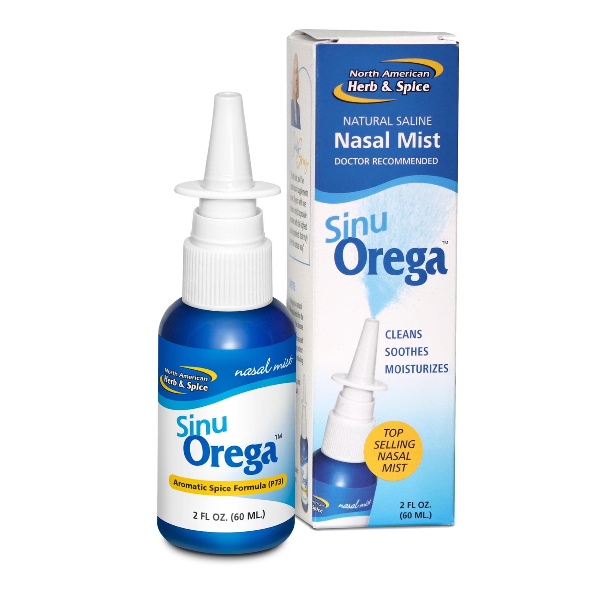 - NORTH AMERICAN HERB & SPICE SinuOrega - 2 fl. oz. - All-Natural Nasal Spray - Oregano Oil & Sage to Support Healthy Sinus Response - Non-GMO, Alcohol Free, No Chemical or Synthetic Additives