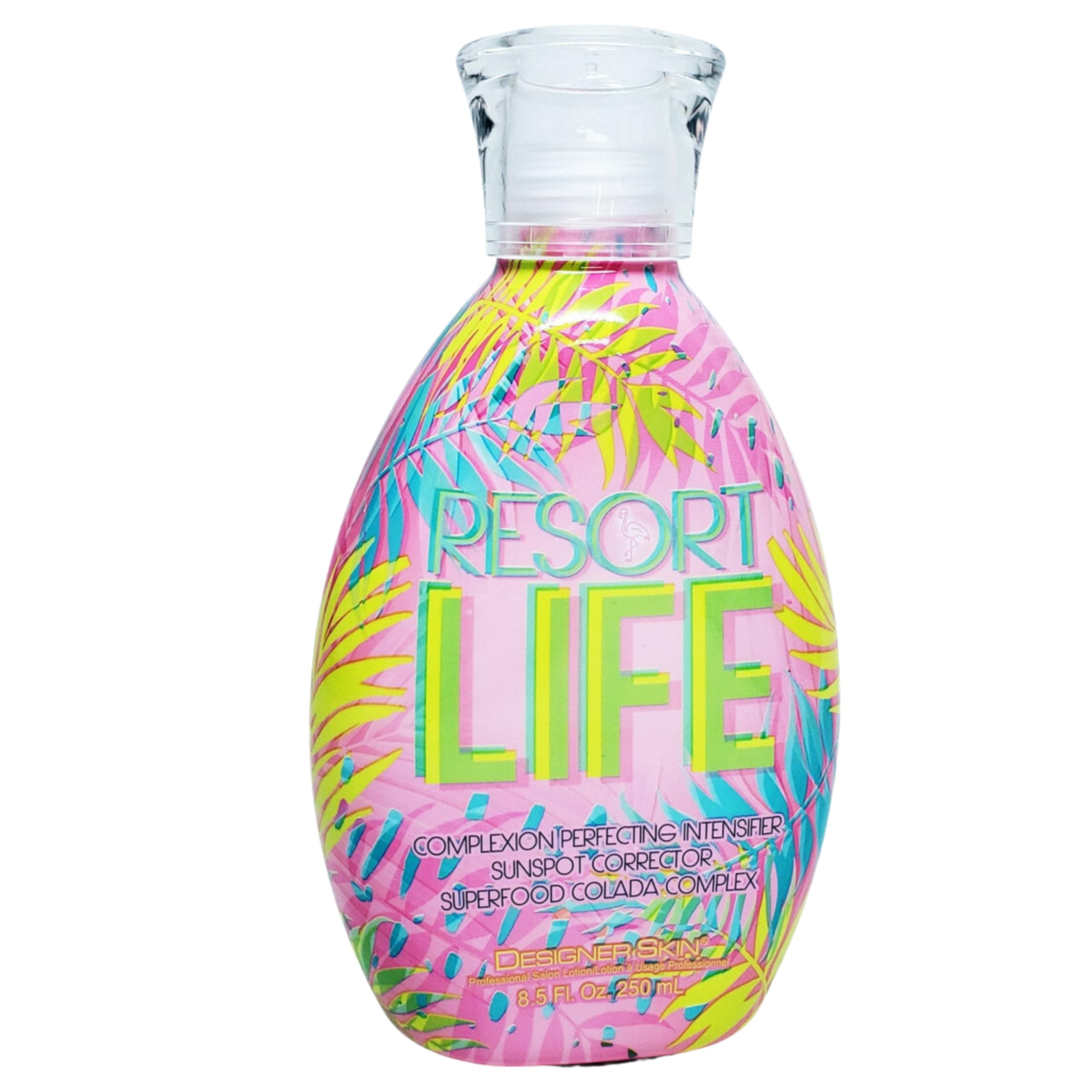 Designer Skin Resort Life Intensifier Tanning Bed Lotion, Complexion Perfecting with Sunspot Corrector 8.5 fluid ounces, White