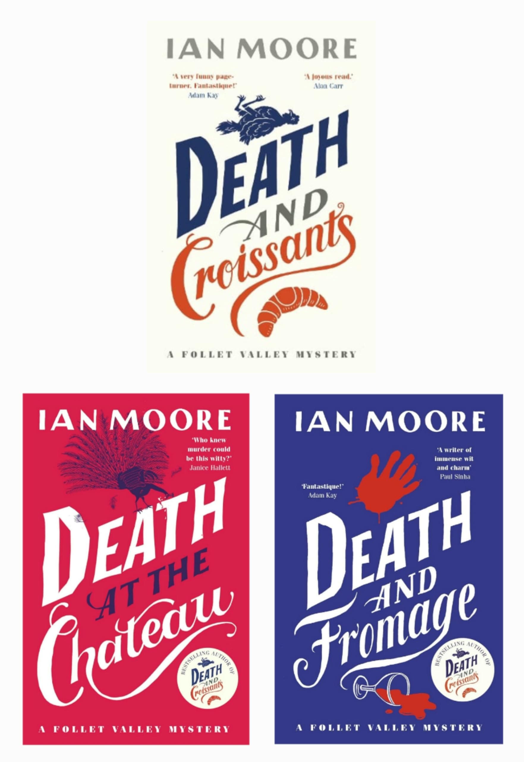 Ian Moore Follet Valley Mystery, 3 Book Set. Death and Croissants, Death at the Chateau & Death and Fromage (Paperback)