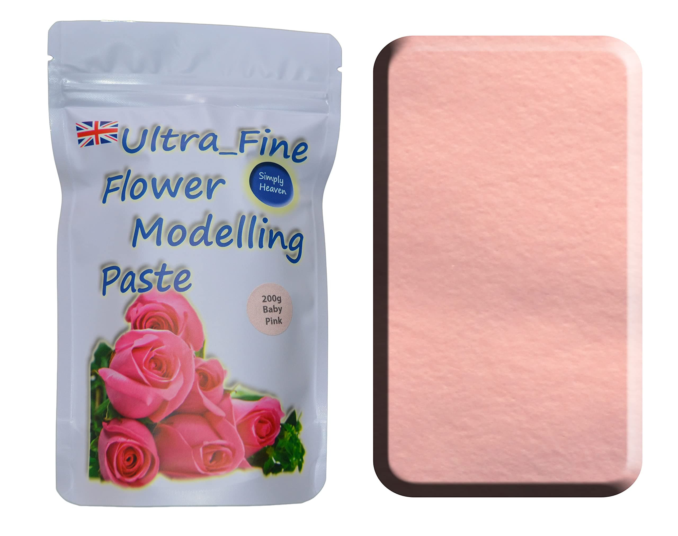 SimplyHeaven 200g Sugar Florist, Gum Paste - Sugarcraft Florest Flower Modelling (Baby Pink)