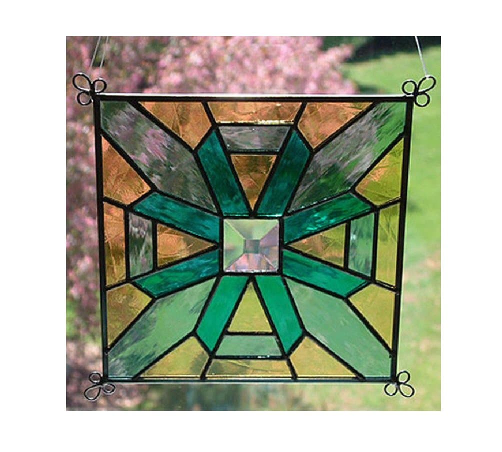 Lover's Knot Quilt Suncatcher 6" Stained Glass Lover's Knot Quilt Suncatcher 611