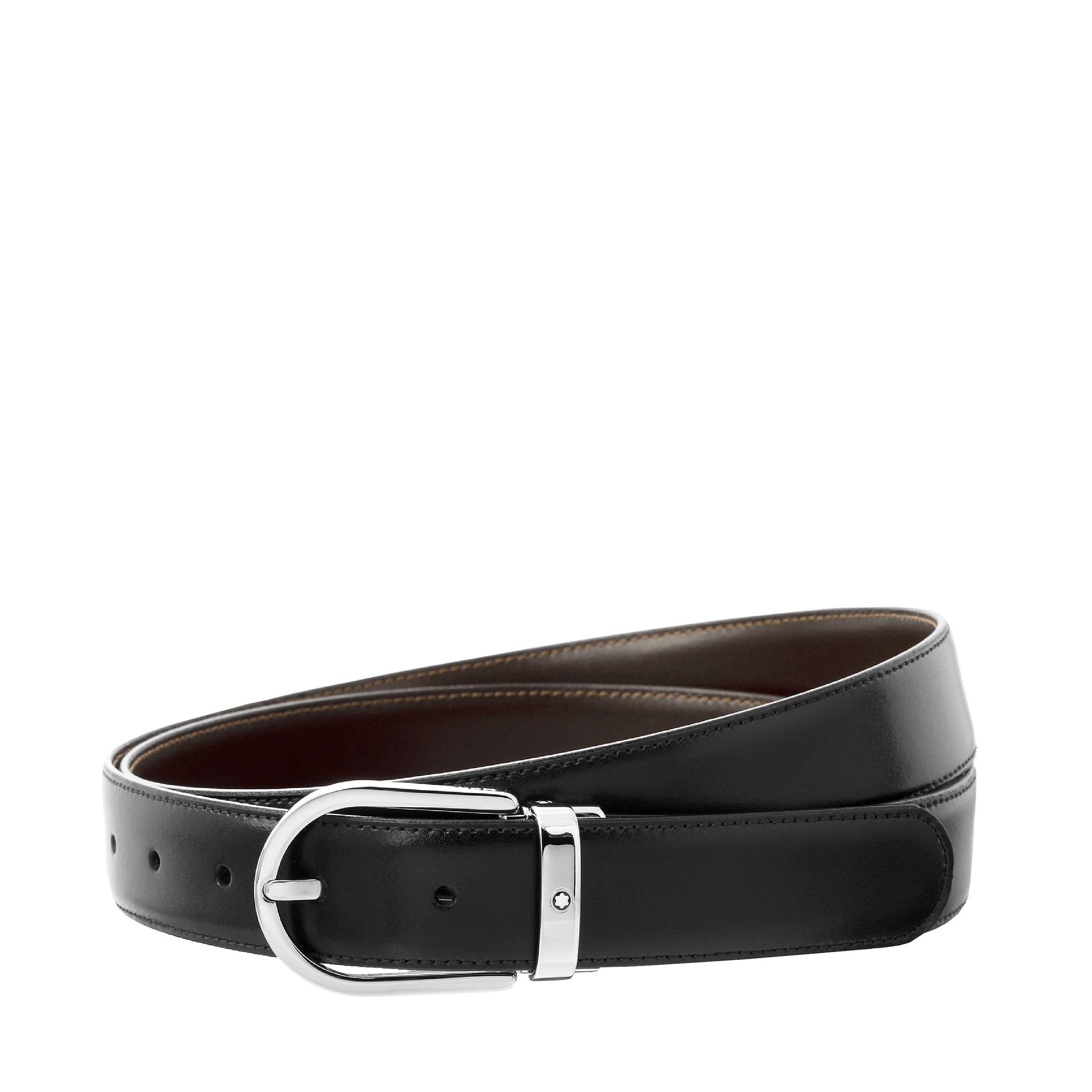 Mont Blanc 'Casual Line' Men's Reversible Belt - 38157, Black, Adult