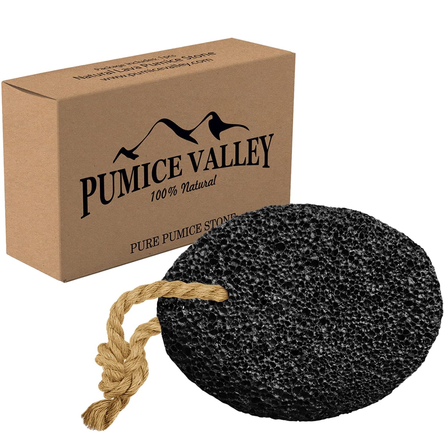 Pumice Valley Stone - Natural Earth Lava Stone Black - Callus Remover for Feet Heels and Palm - Pedicure Exfoliation Tool - Corn Remover - Dry Dead Skin Scrubber - Health Foot Care