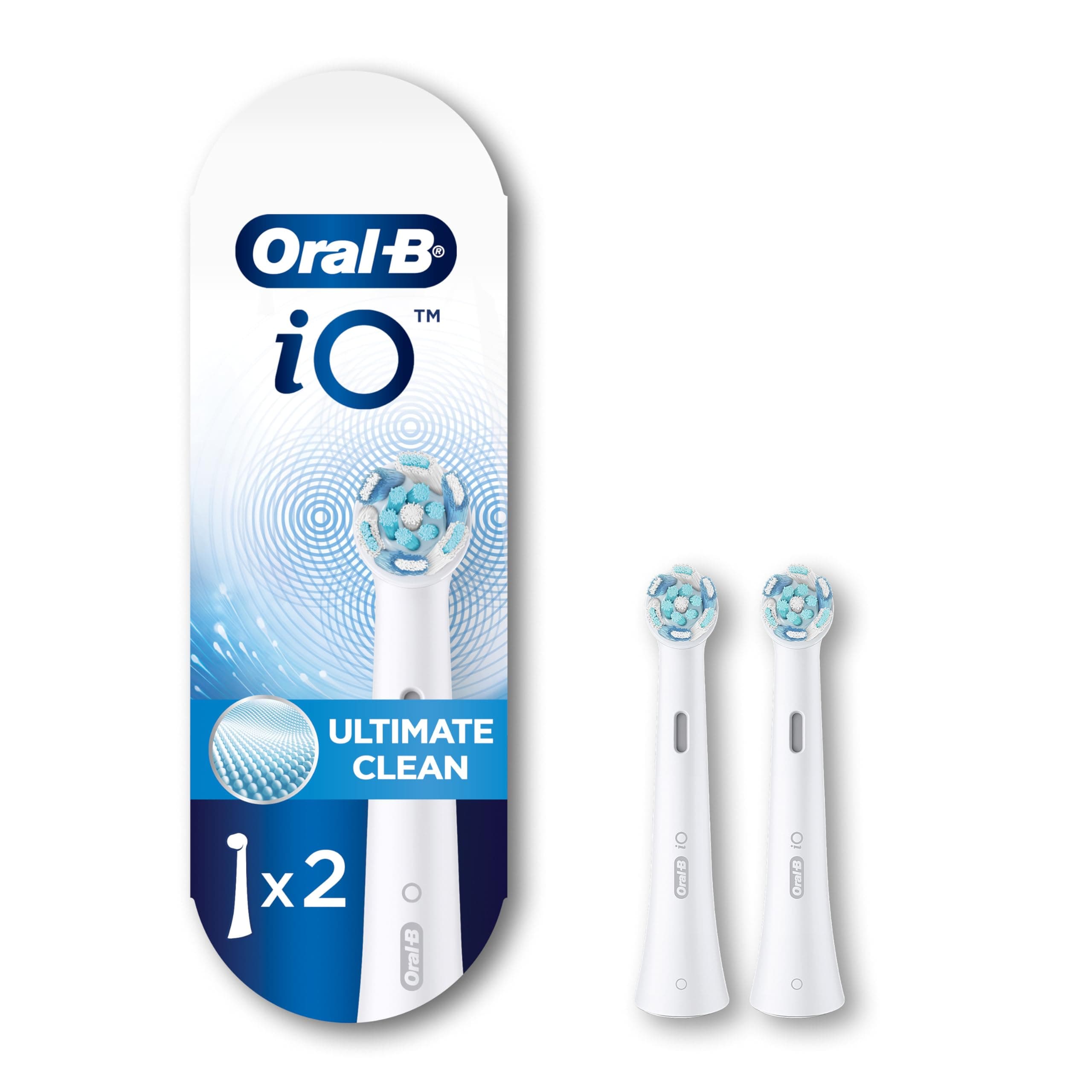 iO Series Ultimate Clean Electric Toothbrush Replacement Brush Heads for an Oral-B Electric Toothbrush, 2 Count, White