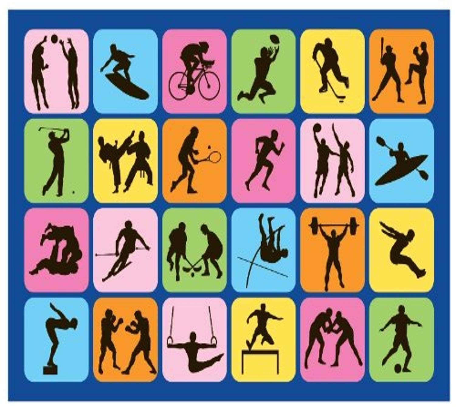 Fun Rugs Sports Symbol Childrens Rug, 51-Inch by 78-Inch