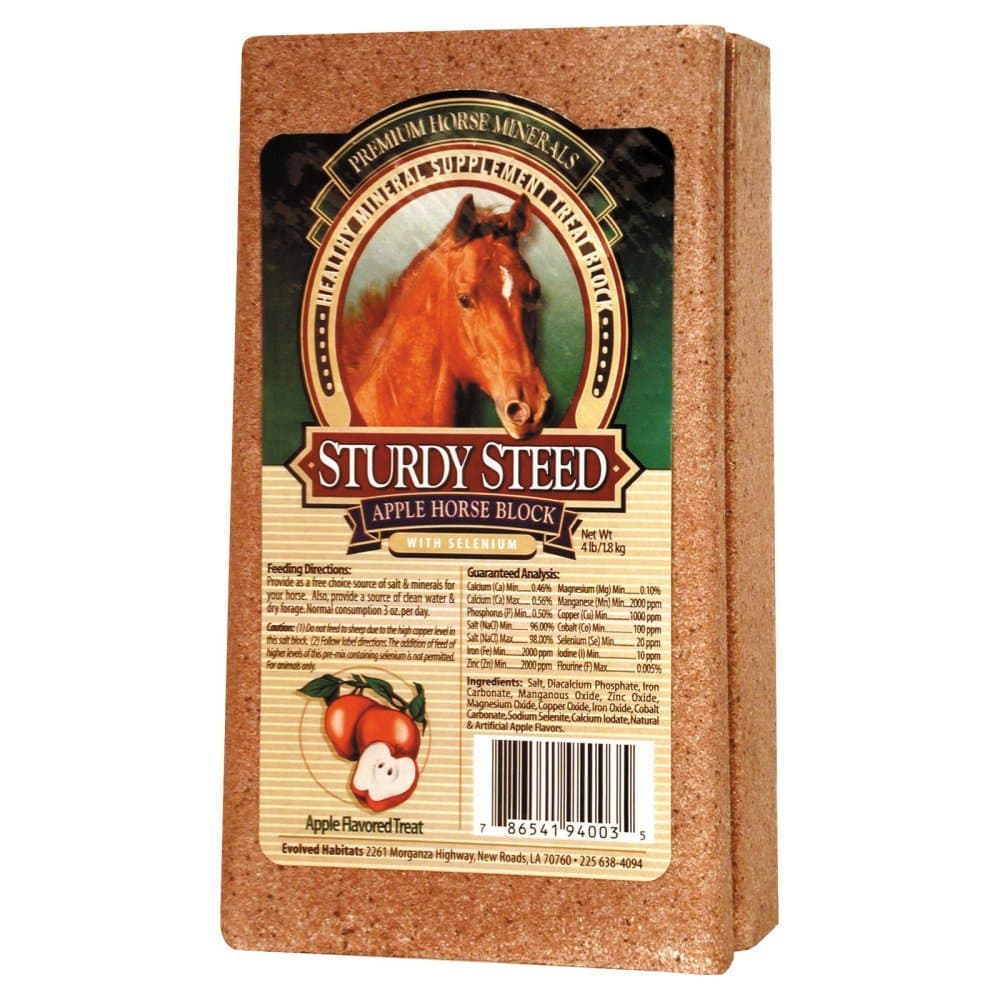 Sturdy Steed Healthy Mineral Supplement Apple Treat Block For Horses, 4 Pounds