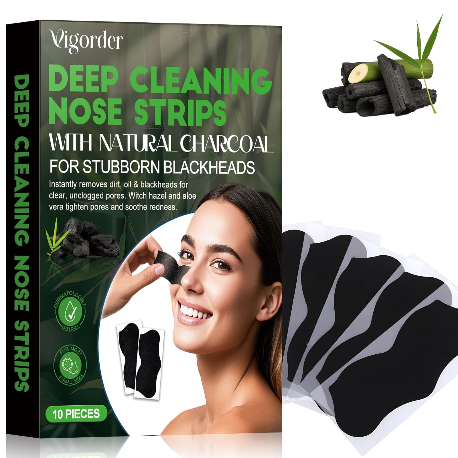 Blackhead Remover Strip, Deep Cleansing & Oil Control, Ideal for All Skin Types (10 Pack)