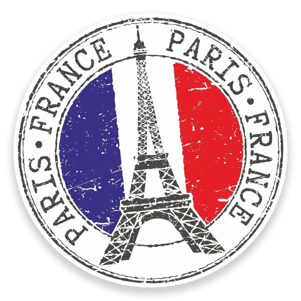 Paris Eiffel Tower France Vinyl Sticker Decal Laptop Car Bumper Sticker Travel Luggage Car Sign Fun 5"