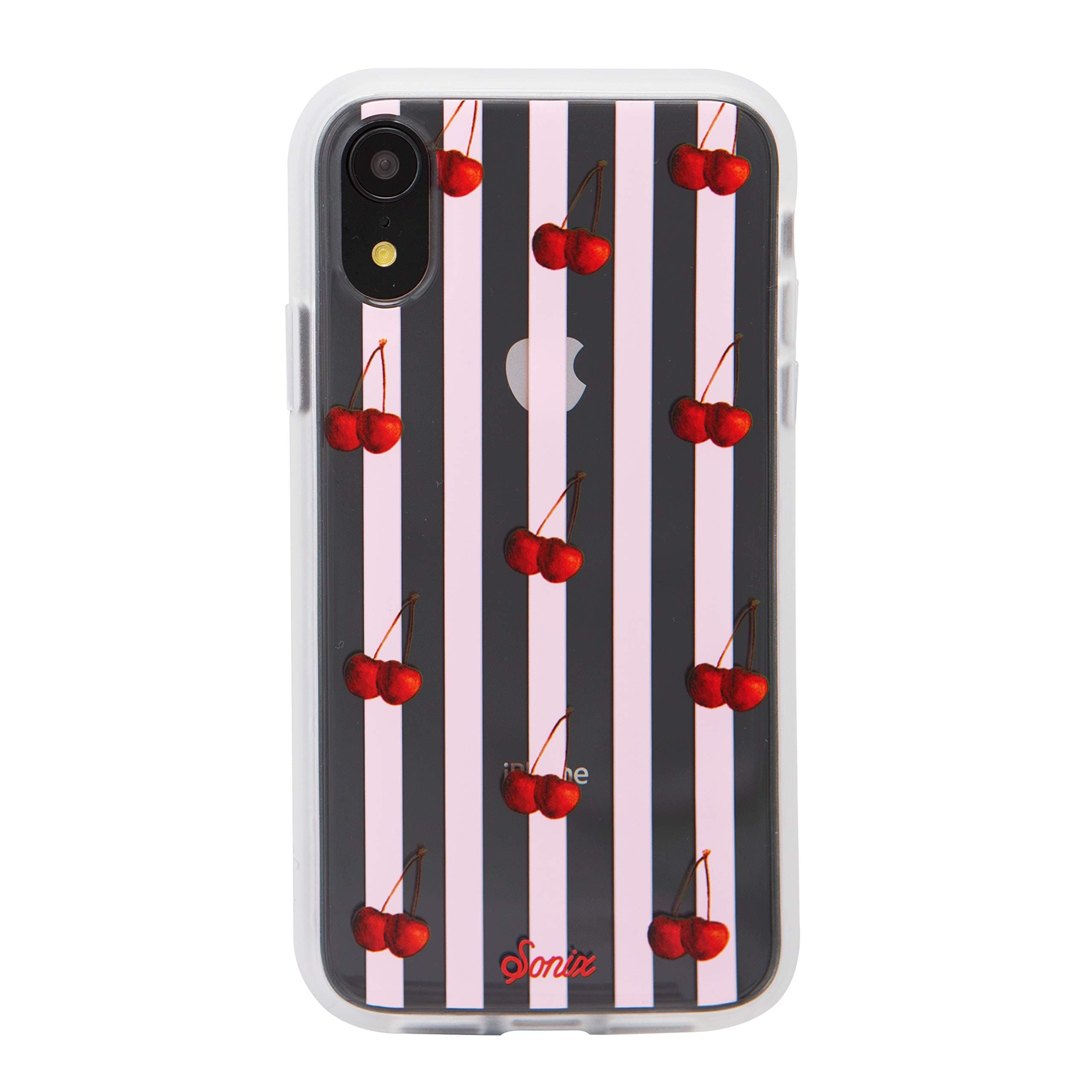 Sonix Cherry Stripe Case for iPhone XR [Military Drop Test Certified] Protective Clear Case for Apple iPhone XR