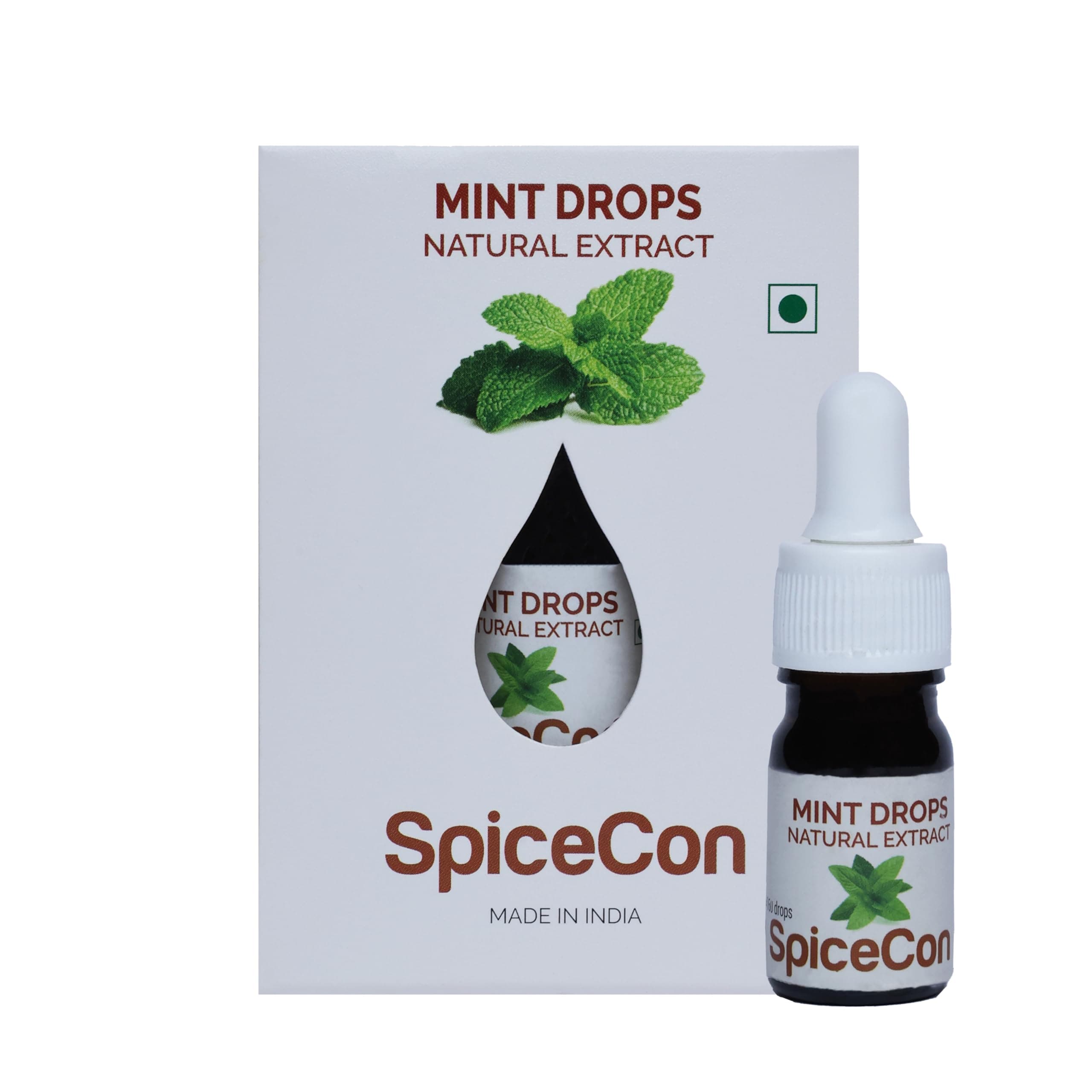 Mint Drops | Mint Natural Extract | Gluten Free | Sugar Free| No Additives | No Preservatives | Vegan Product | 5 ML (180 Drops)