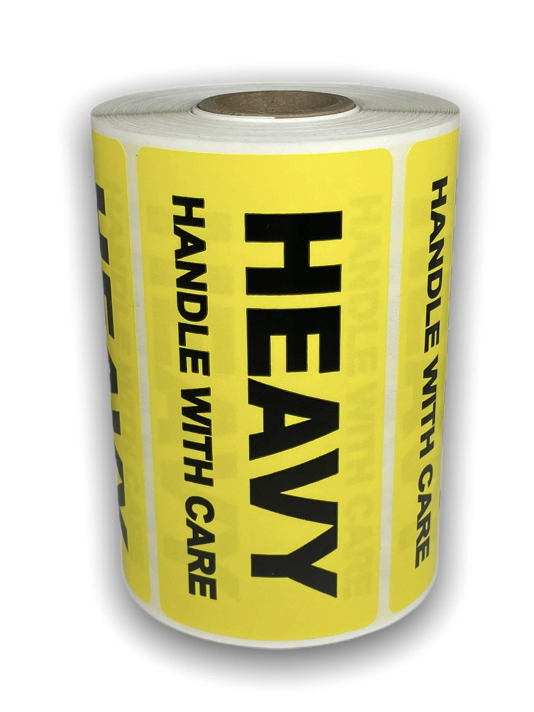 Yellow 4"x2" Heavy Handle with Care Labels Special Handling Shipping Warehouse Pallet Stickers (1 Rolls with 1000 Labels)