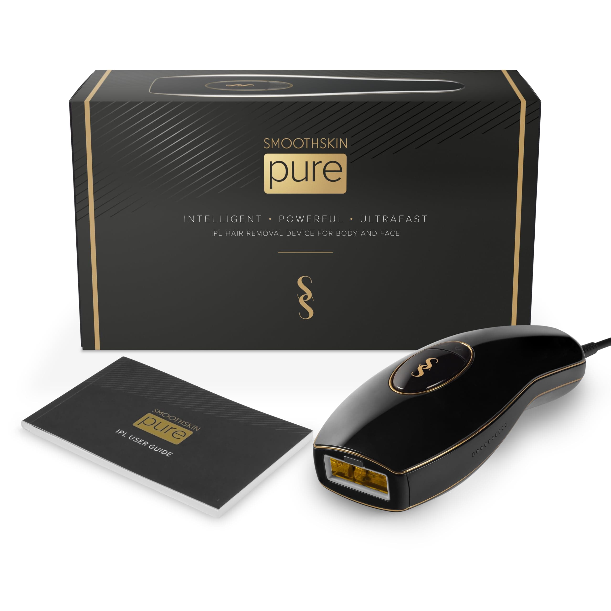 Smoothskin Pure IPL Laser Hair Removal Device for Women & Men, Long-Lasting, for Body, Bikini & Face, Alternative to Laser & Bikini Shaver
