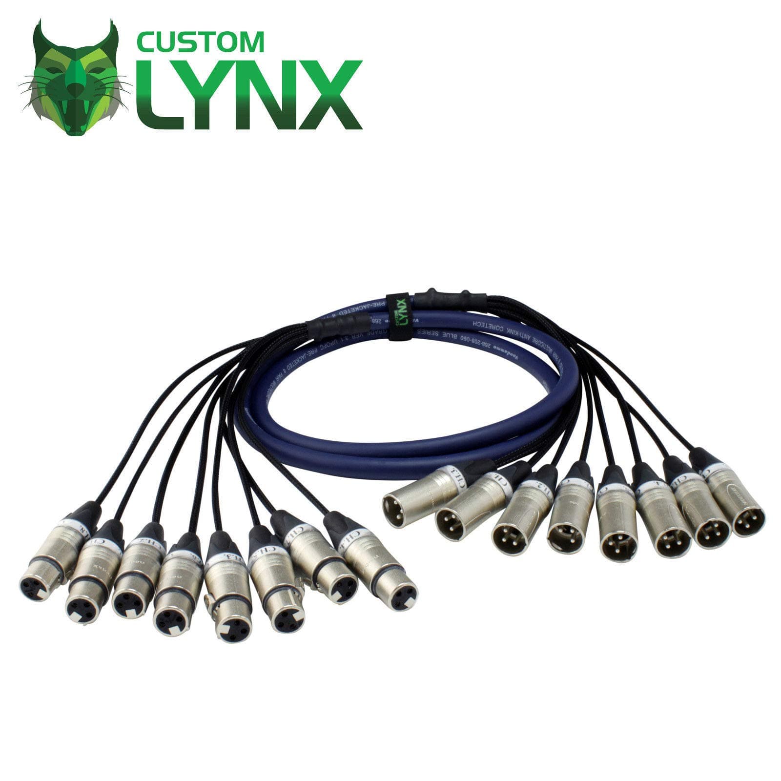 Van Damme Neutrik XLR Loom. 2, 4, 8 Channel/Way Snake Multicore Cable. Female-Male (2 Way - 25 Metre)