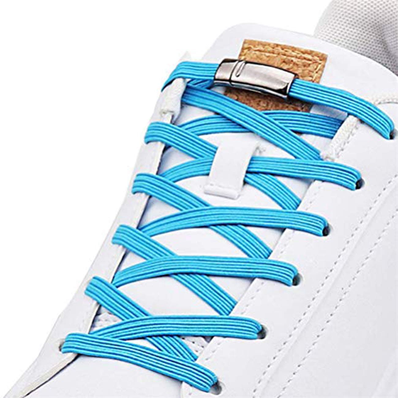 jemous No Tie Elastic Shoelaces Elastic Tie-Free Magnet Buckle Shoelaces Shoe Laces Kids Adults Used for One Size Fits All Kids & Adult