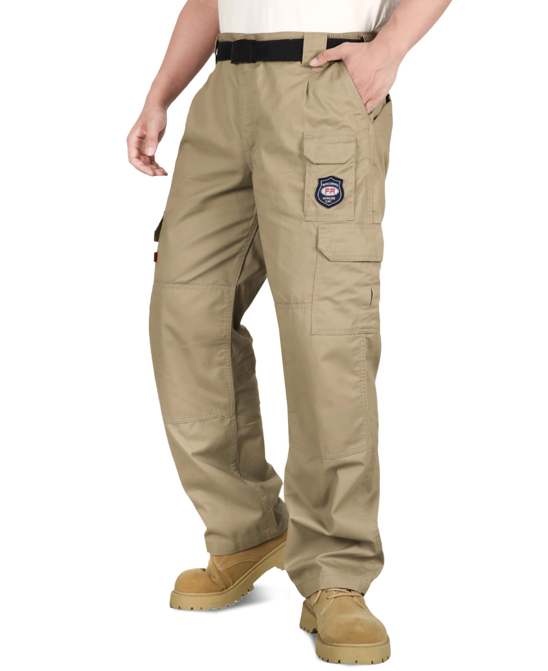 Men's FR Cargo Pants Flame Resistant Pants Midweight 7.5oz (7 Pockets) Multi-Pockets FR Pants
