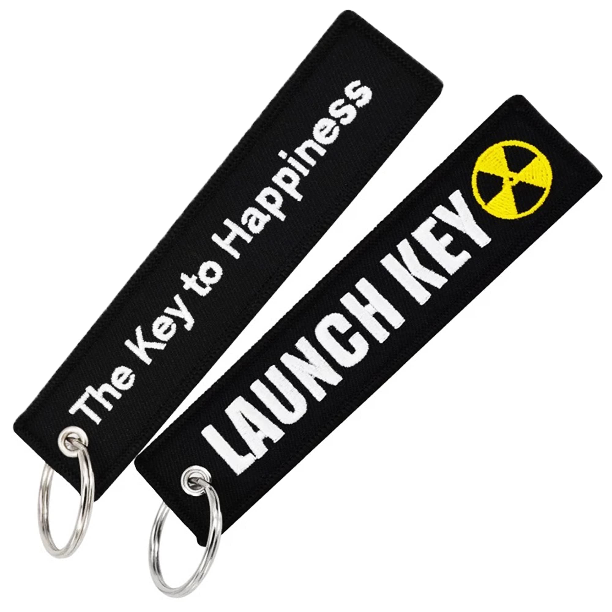Keychain for Motorcycles Bike Scooters Car Accessories For Men Women Gifts 2 Pack (Launch Key - Key To Happiness)