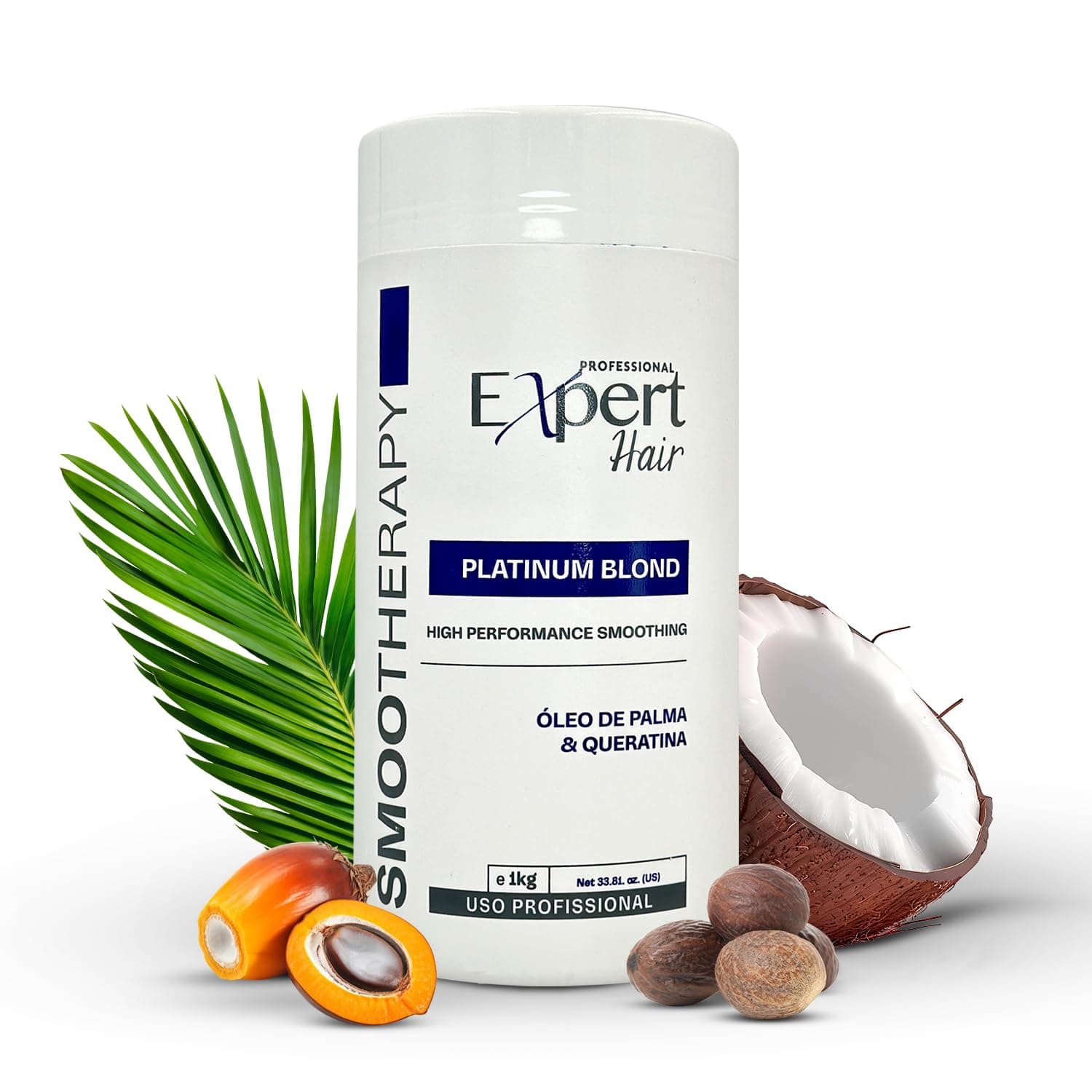 Platinum Blond, B-tox Hair Treatment- Straightening, Anti-Frizz, B-tox Capilar Para El Cabello- Neutralize yellow tones -Queratina para Alisar el Cabello, Cirugia Capilar para el Cabello (1kg/35.3 oz)