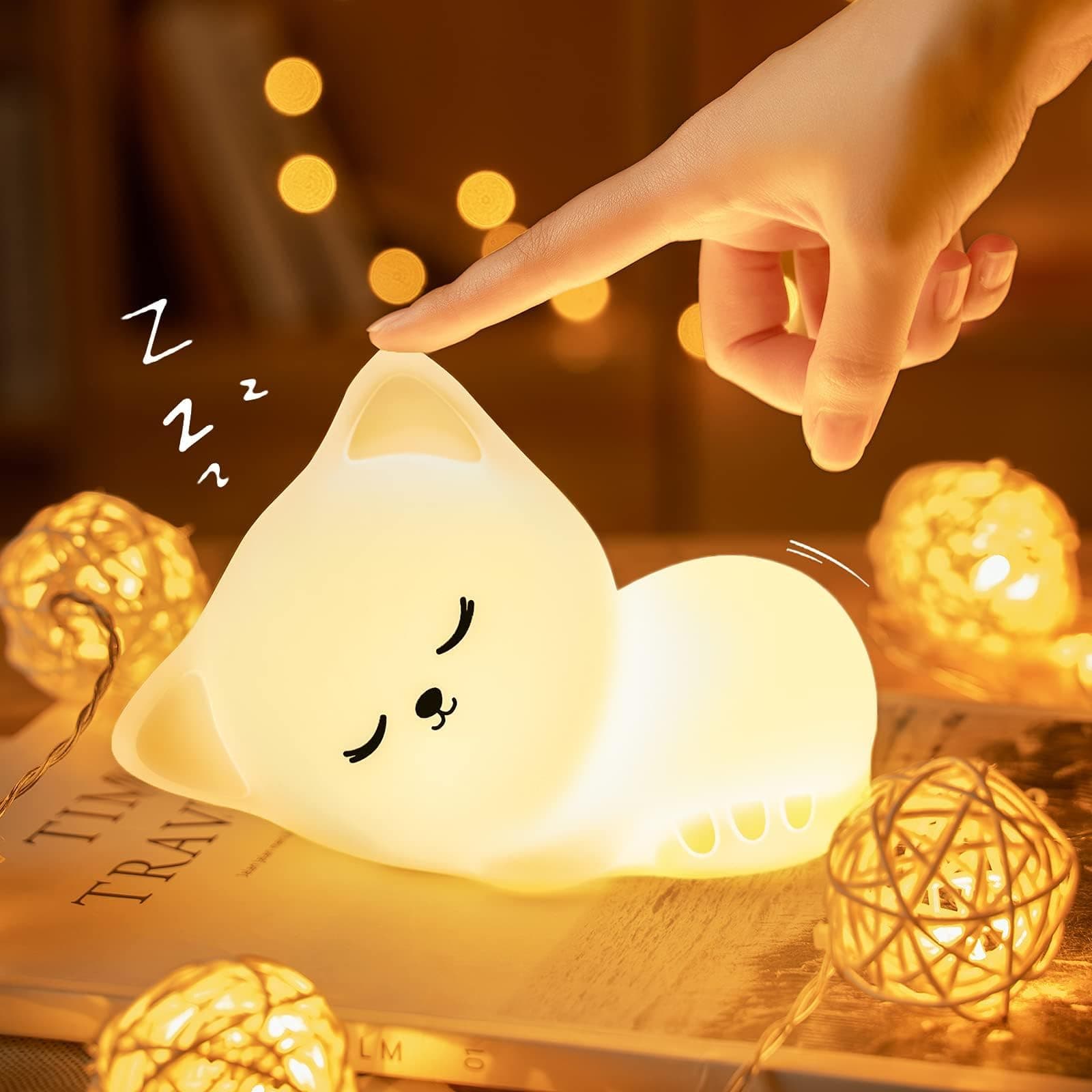 - Mubarek Kitty Night High Pressure Sodium Vapor Light For Kids- Color Changing Baby Night Light,Portable And Rechargeable Kid Lamp, Best Gifts For Kids Baby Girls Boys Children Adult, White