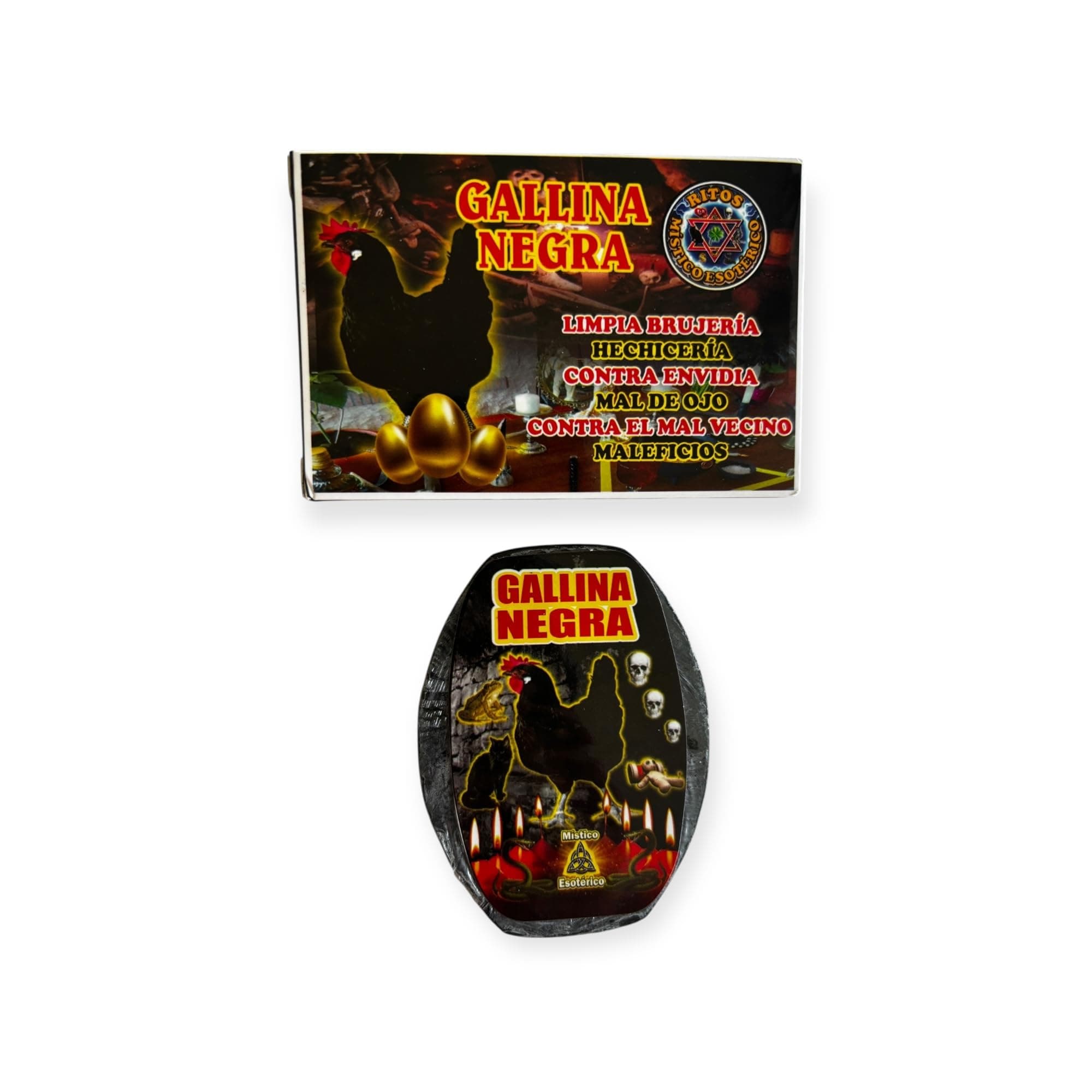 Jabon Gallina Negra (Pollo Negro) Bar Soap for Protection Against Evil Eye, Envy, Witchcraft and Negative Energy, 3.2oz/90gr, 1 Unit