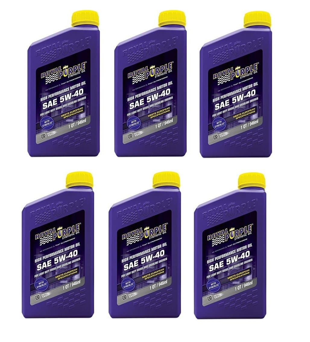 Royal PurpleAPI Licensed Enhanced Additive Technology Synthetic Motor Oil 5W40 - Fuel Efficiency - 1 qt (Case of 6)