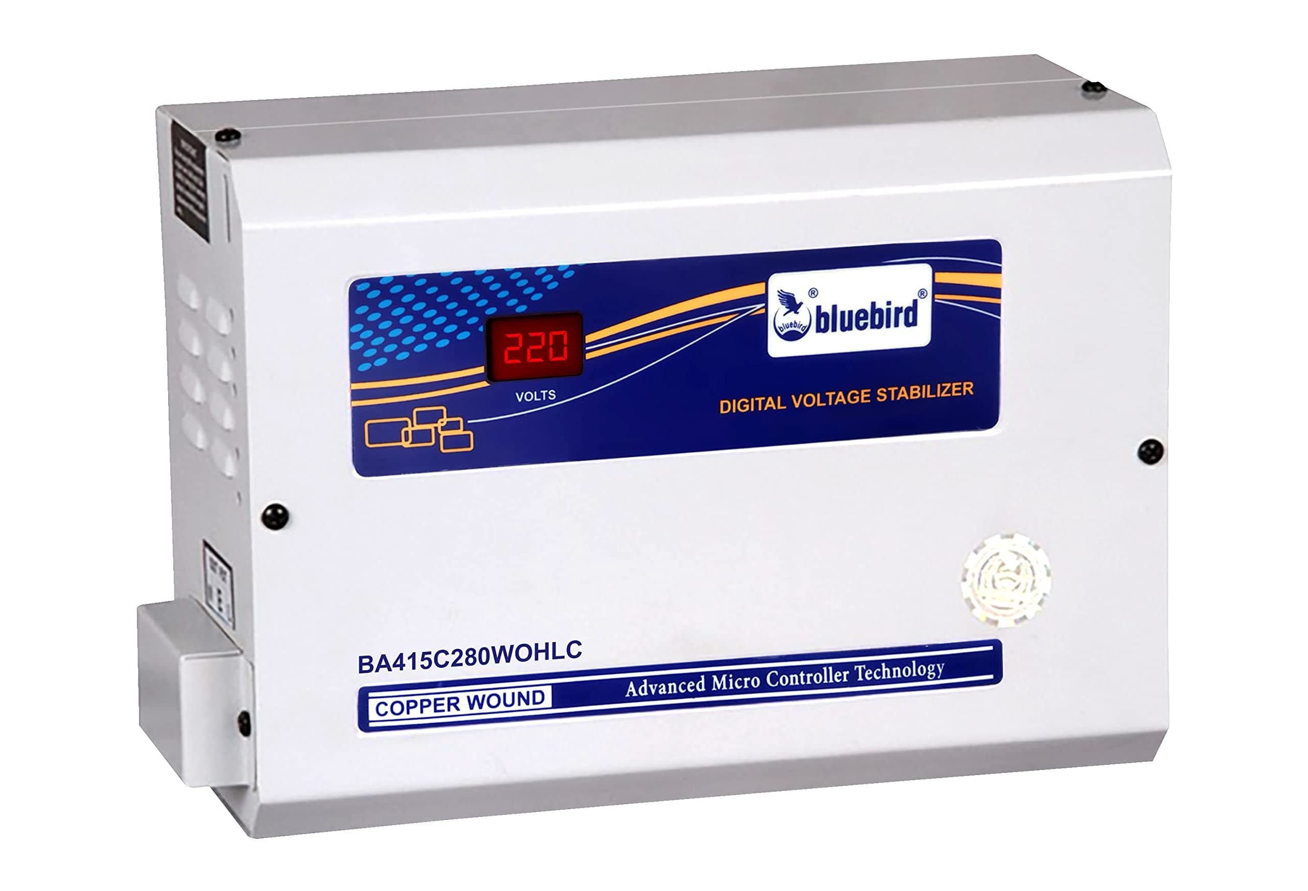Bluebird 4 KVA Digital Voltage STABILIZER with Out HLC (150-280 V), Copper Wound for All 1.5 Ton AC's