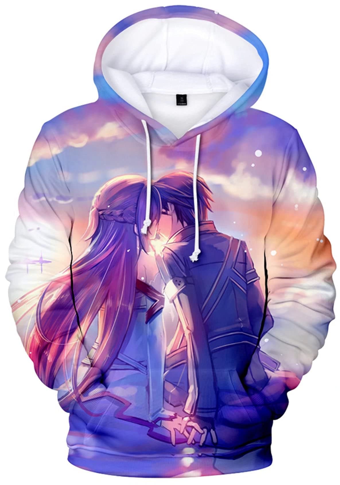 Sword Art Online 3D Hoodies Alice Synthesis Kazuto Casual Jumper Manga Shinozaki Rika Kirigaya Kirito Suguha Sportswear Sweatshirts for Boys and Girls
